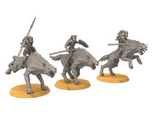 Load image into Gallery viewer, Goblin cave - Goblin warg riders warriors mixed, Dwarf mine, Middle rings miniatures pour wargame D&amp;D, SDA...
