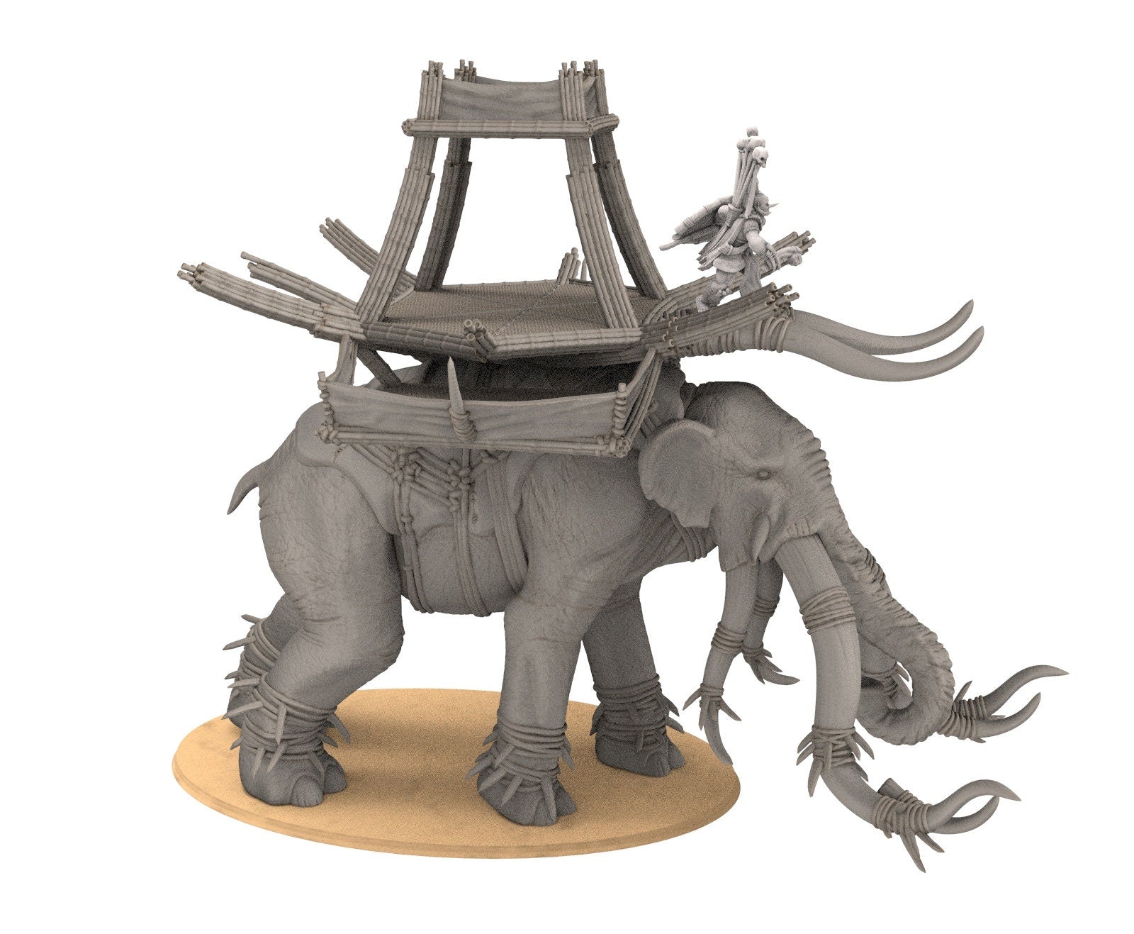 Harad - War elephant Jungle savanna, far southern tribesmen, Berber nomads, Arabs Zulu miniatures for wargame D&D, Lotr...