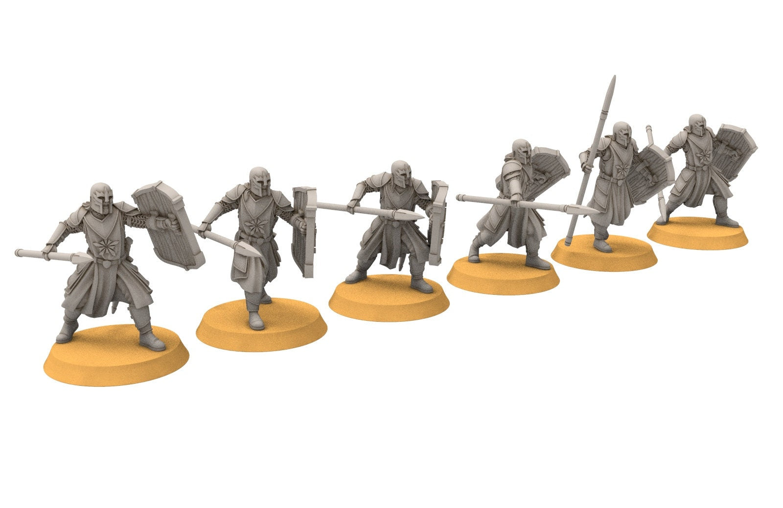 Ornor - spearmen of the Lost Kingdom of the North,  Dune Din, Misty Mountains, miniatures for wargame D&D, Lotr...