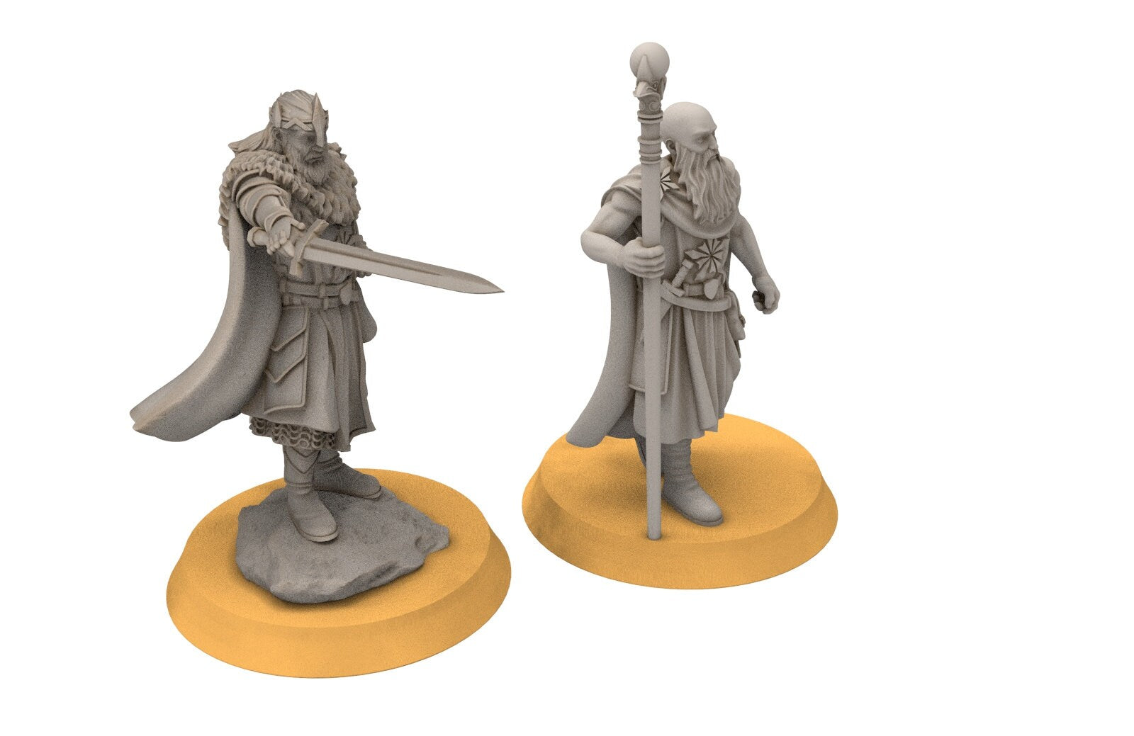 Ornor - King and Mage of the Lost Kingdom of the North,  Dune Din, Misty Mountains, miniatures for wargame D&D, Lotr...