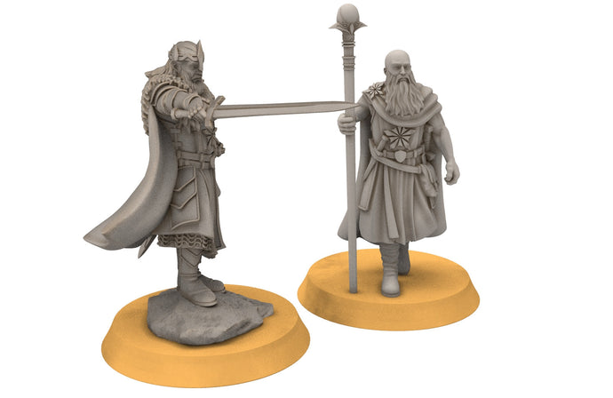 Ornor - King and Mage of the Lost Kingdom of the North,  Dune Din, Misty Mountains, miniatures for wargame D&D, Lotr...