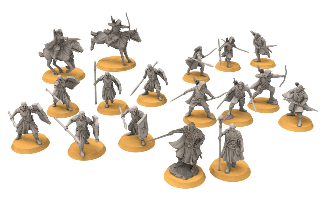 Ornor - Army bundle, Soldiers and Rangers of the lost kingdom of the north, Protectors of the shire, miniatures for wargame D&D, Lotr...