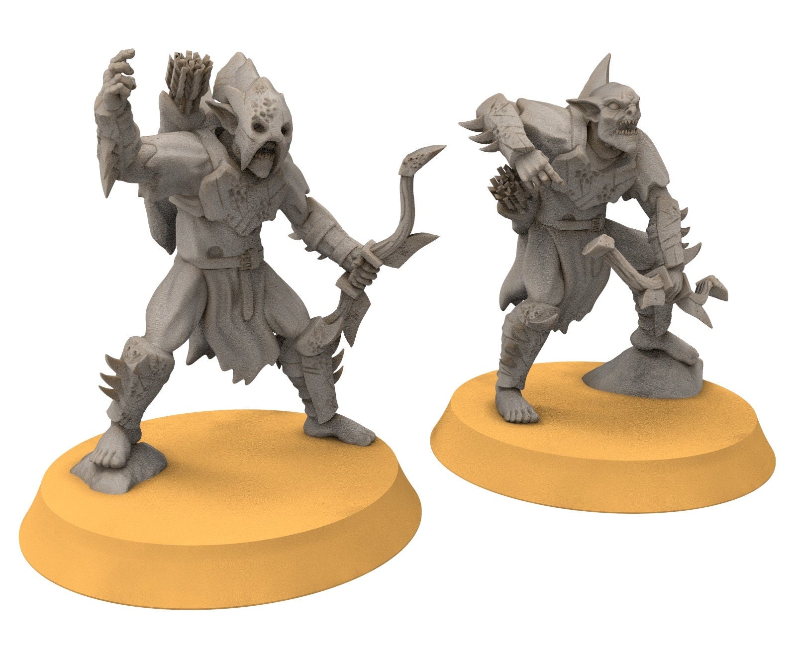 Goblin cave - Goblin warriors with bows, Dwarf mine, Middle rings miniatures pour wargame D&D, SDA...