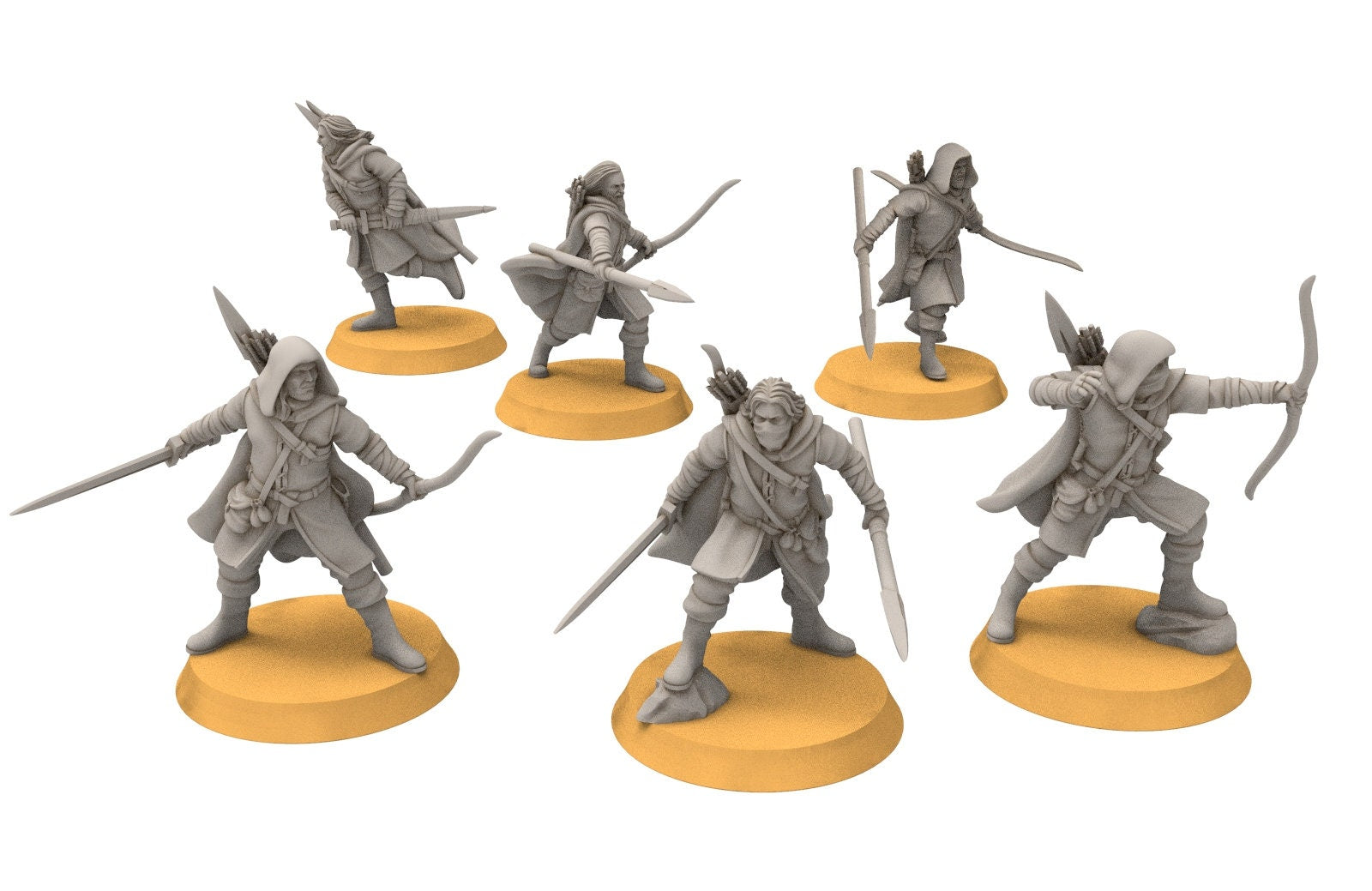 Ornor - Rangers of the North, Protectors of the Shire, Dune Din, Misty Mountains, Bowmen, Scouts miniatures for wargame D&D, Lotr...