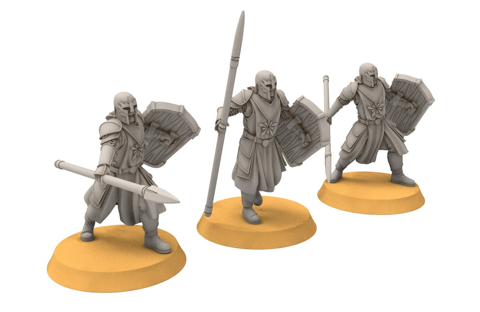 Ornor - spearmen of the Lost Kingdom of the North,  Dune Din, Misty Mountains, miniatures for wargame D&D, Lotr...