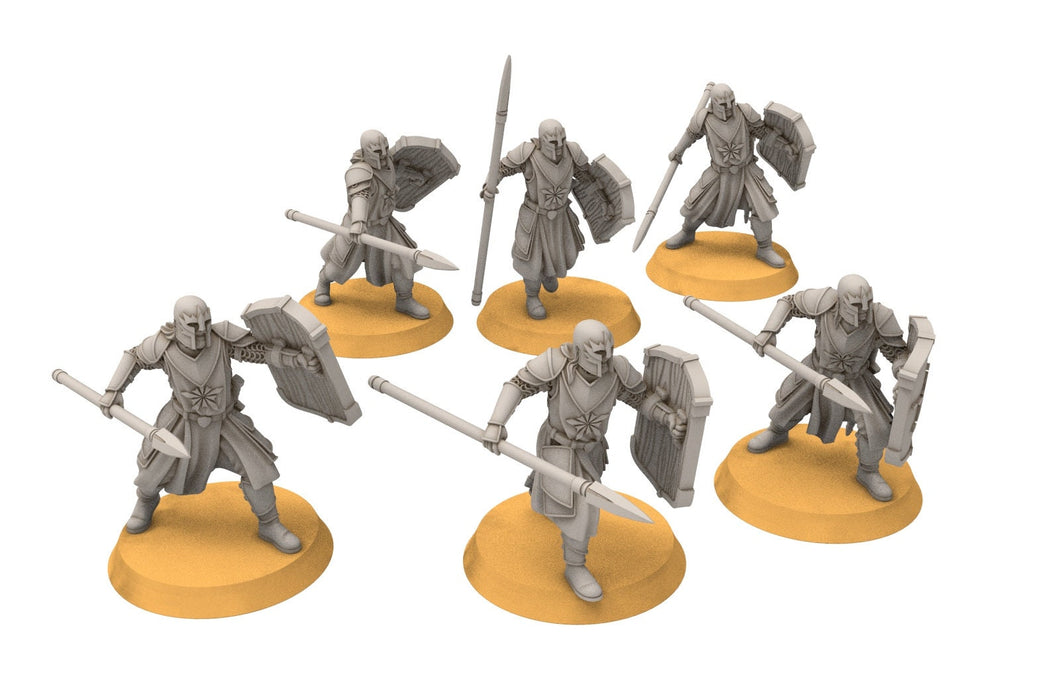 Ornor - spearmen of the Lost Kingdom of the North,  Dune Din, Misty Mountains, miniatures for wargame D&D, Lotr...
