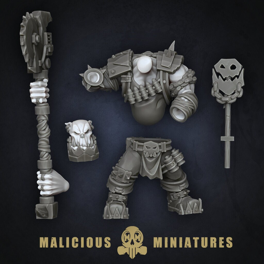 Green Skin - Orc Sergeants with Heavy Weapons Modular Kit