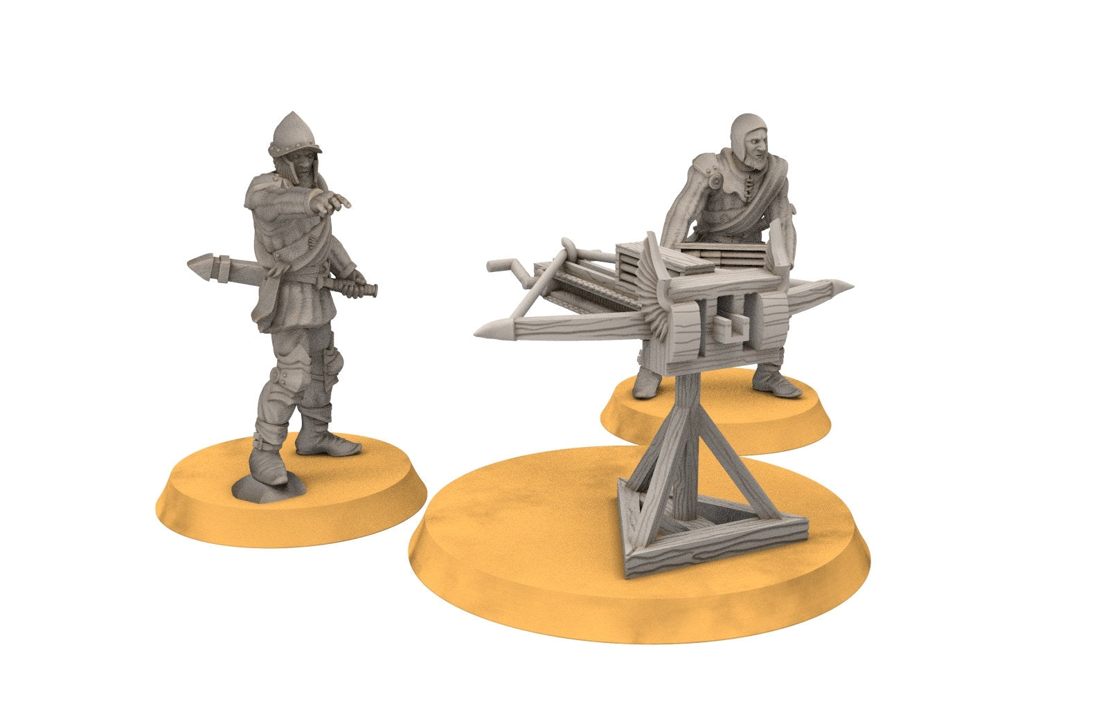 Gandor - Ballista from the fief Land, team of ballista, minis for wargame D&D, SDA...