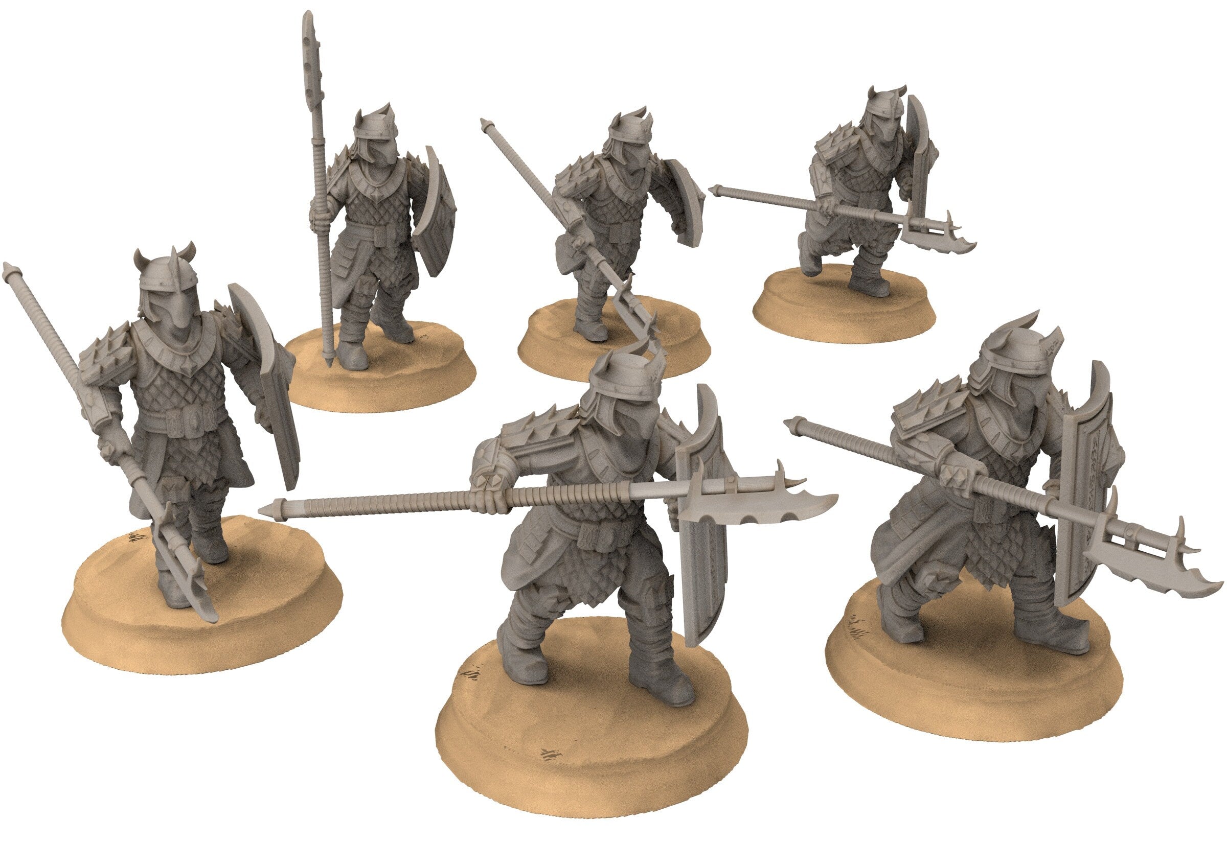 Easterling - Eastern Infantry Halberd, brave fell dark lords humans, Kandahar, Khwarezm, oriental, Rhur, miniatures for wargame D&D, Lotr...