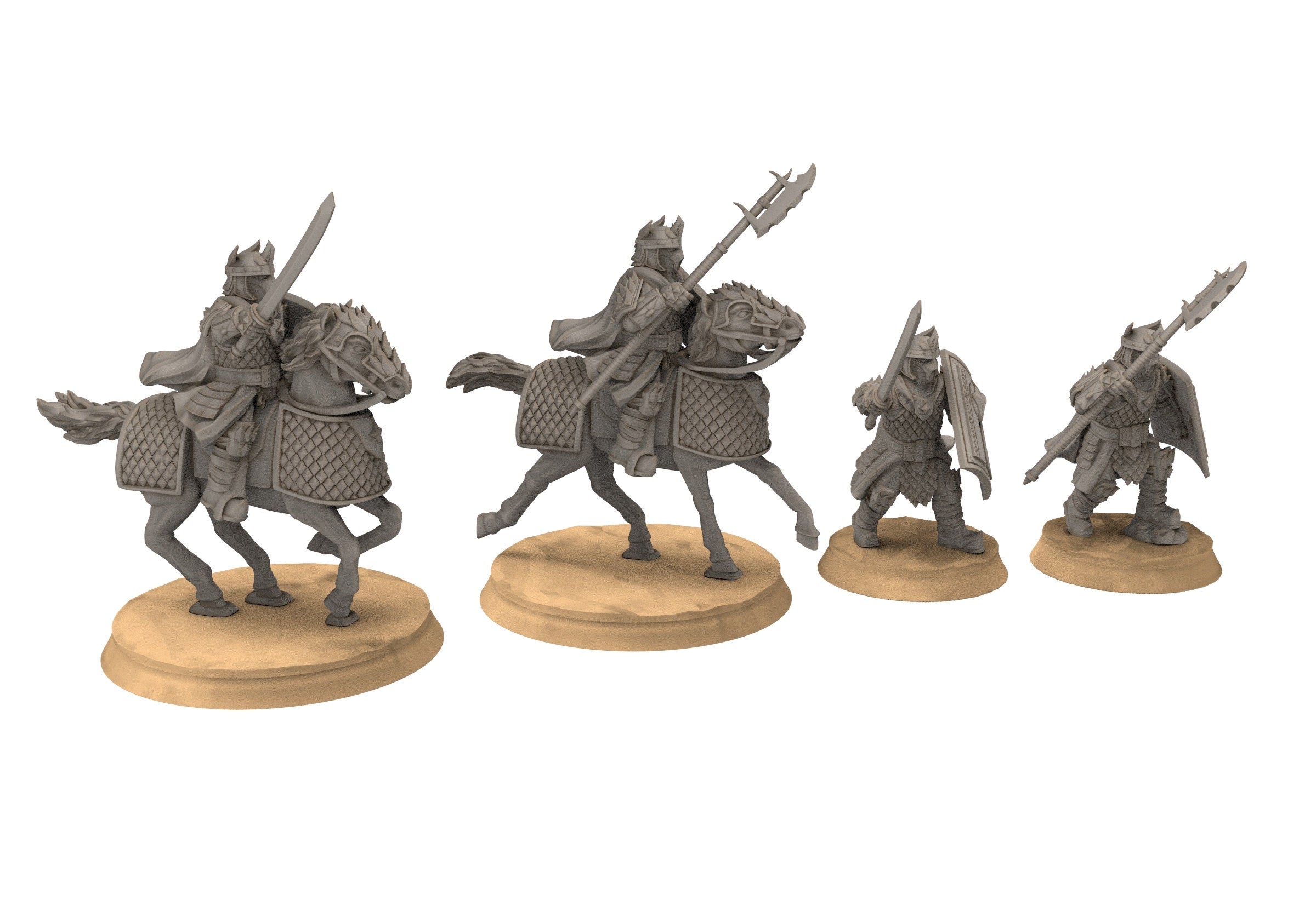 Easterling - Eastern Warriors Captains, fell dark lords humans, Kandahar, Khwarezm, oriental, Rhur, miniatures wargame D&D, Lotr...