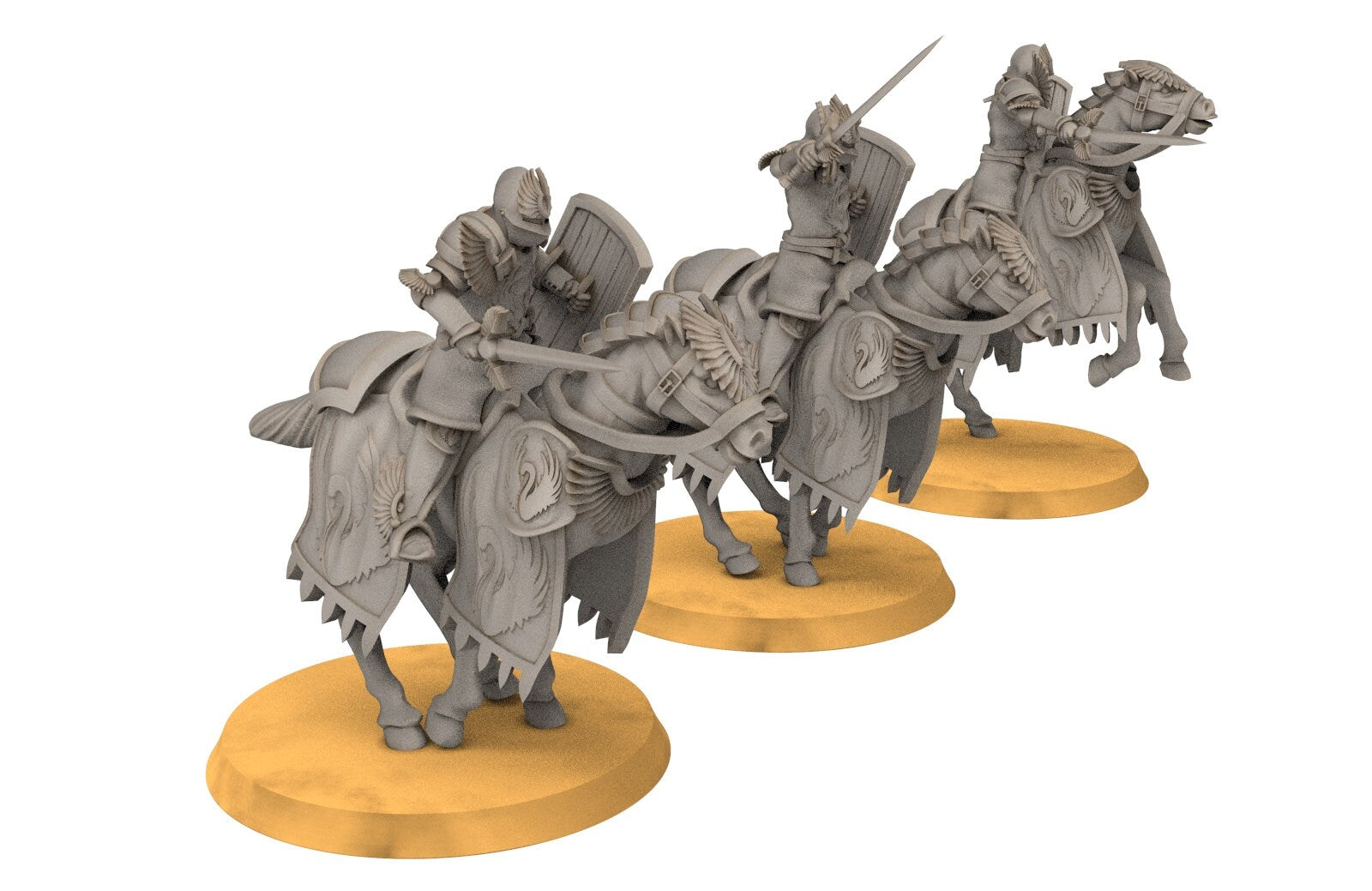 Gandor - Swan Knight, minis for wargame D&D, SDA...