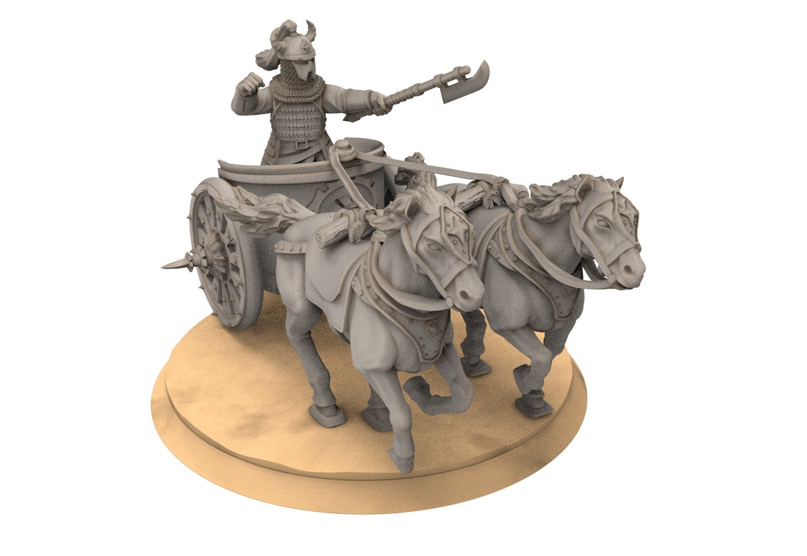 Kandahar - Varangian War Chariot, fell dark lords humans, Kandahar, Khwarezm, oriental, Rhur, miniatures for wargame D&D, Lotr...