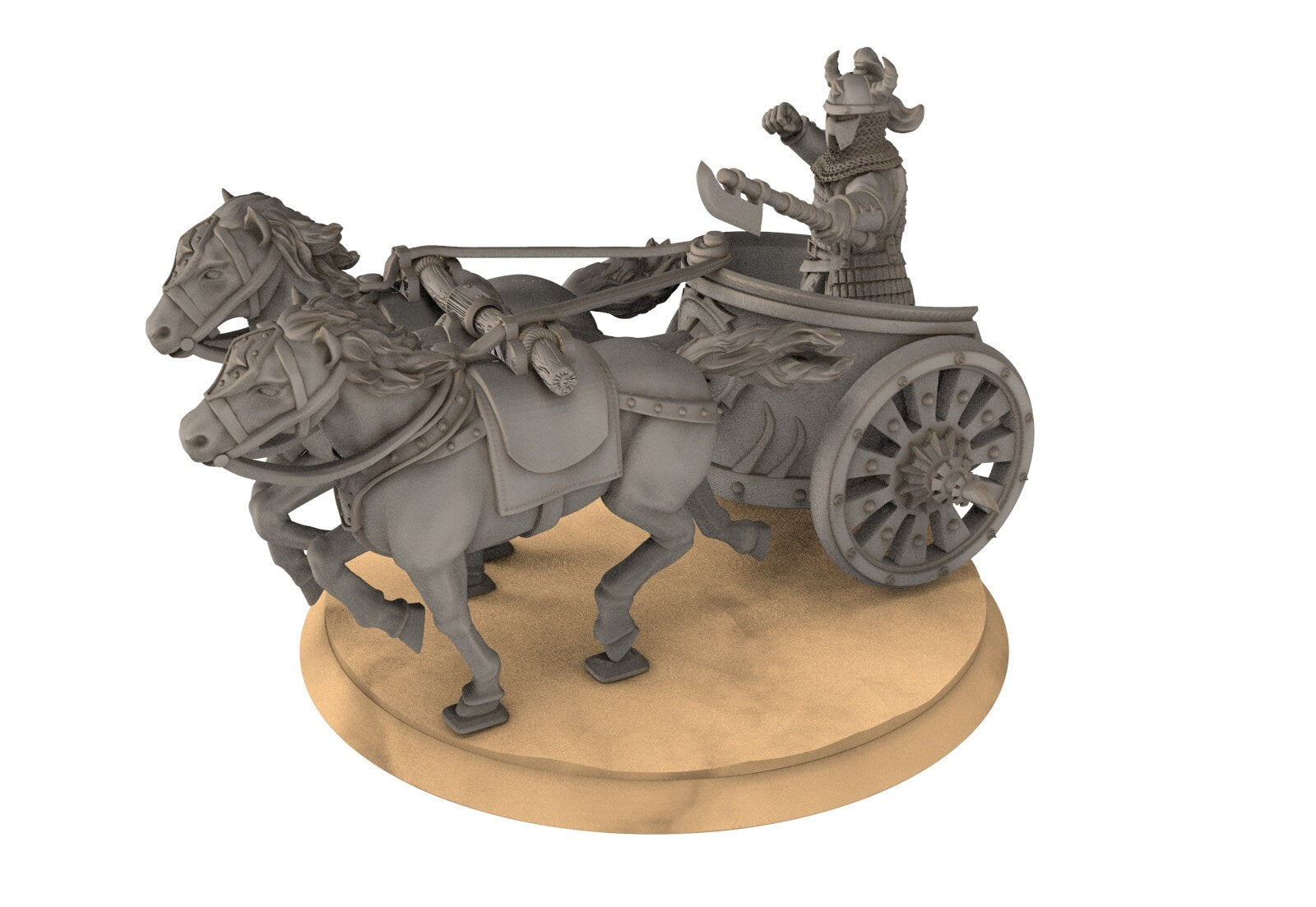 Kandahar - Varangian War Chariot, fell dark lords humans, Kandahar, Khwarezm, oriental, Rhur, miniatures for wargame D&D, Lotr...