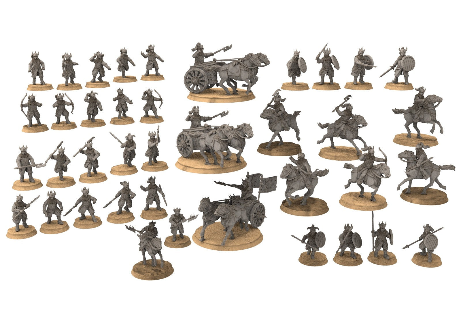 Kandahar - Varangian Army bundle, fell dark lord human, Kandahar, Khwarezm, oriental, Rhur, miniature for wargame D&D, Lotr...