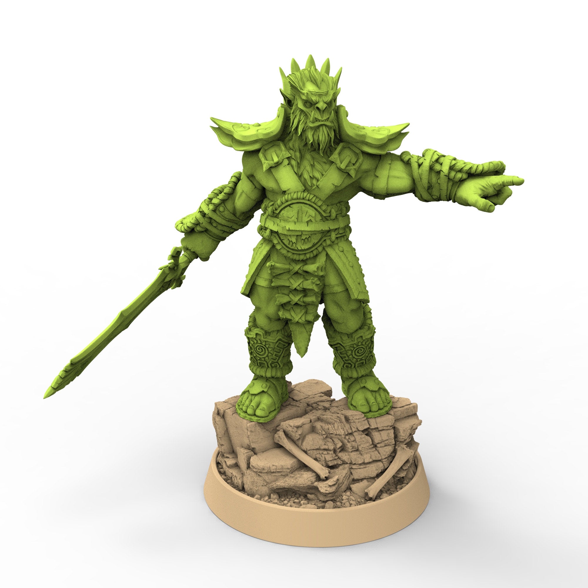 Green Skin - King Fangtabolous, The Fang Clan of Dogor, daybreak miniatures