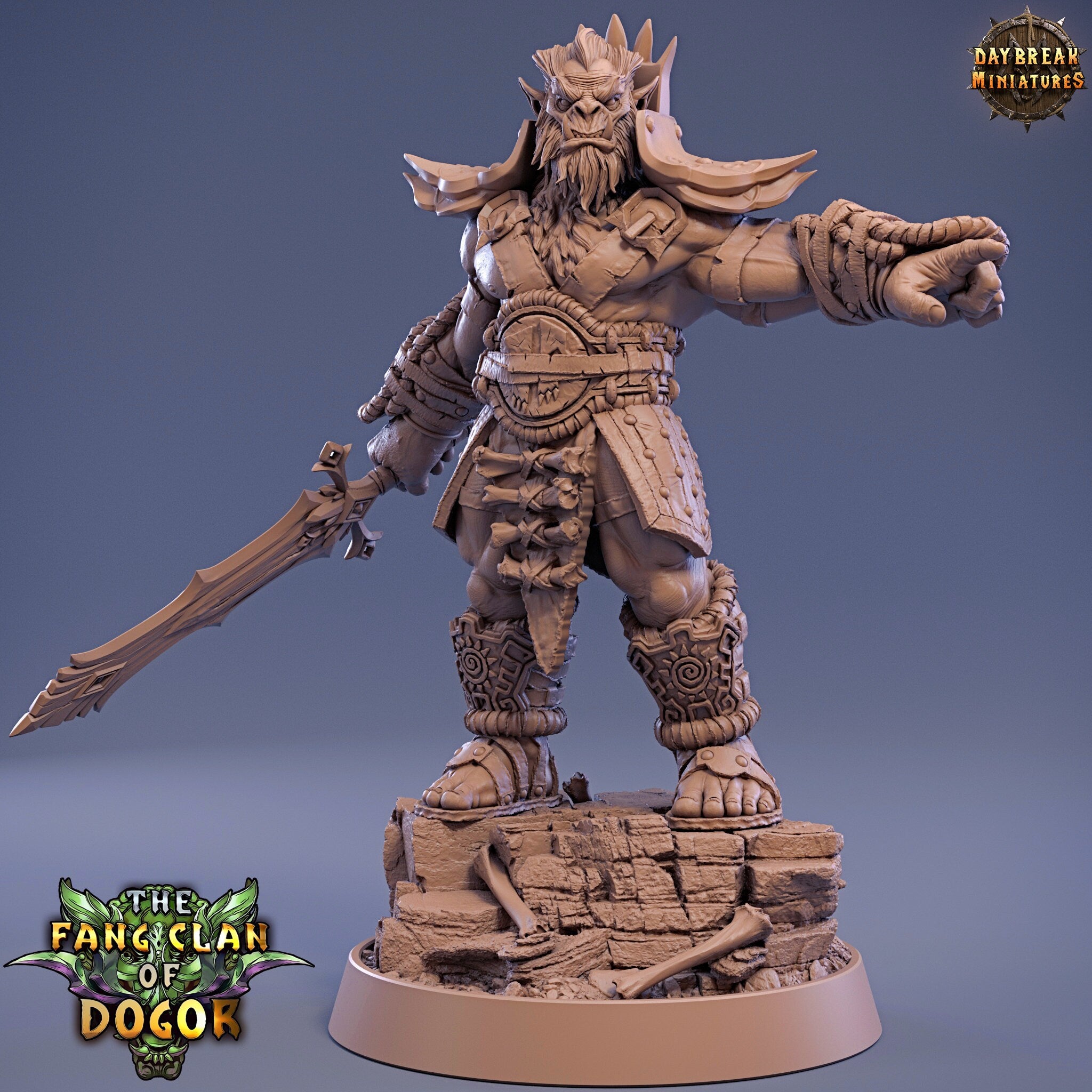 Green Skin - King Fangtabolous, The Fang Clan of Dogor, daybreak miniatures