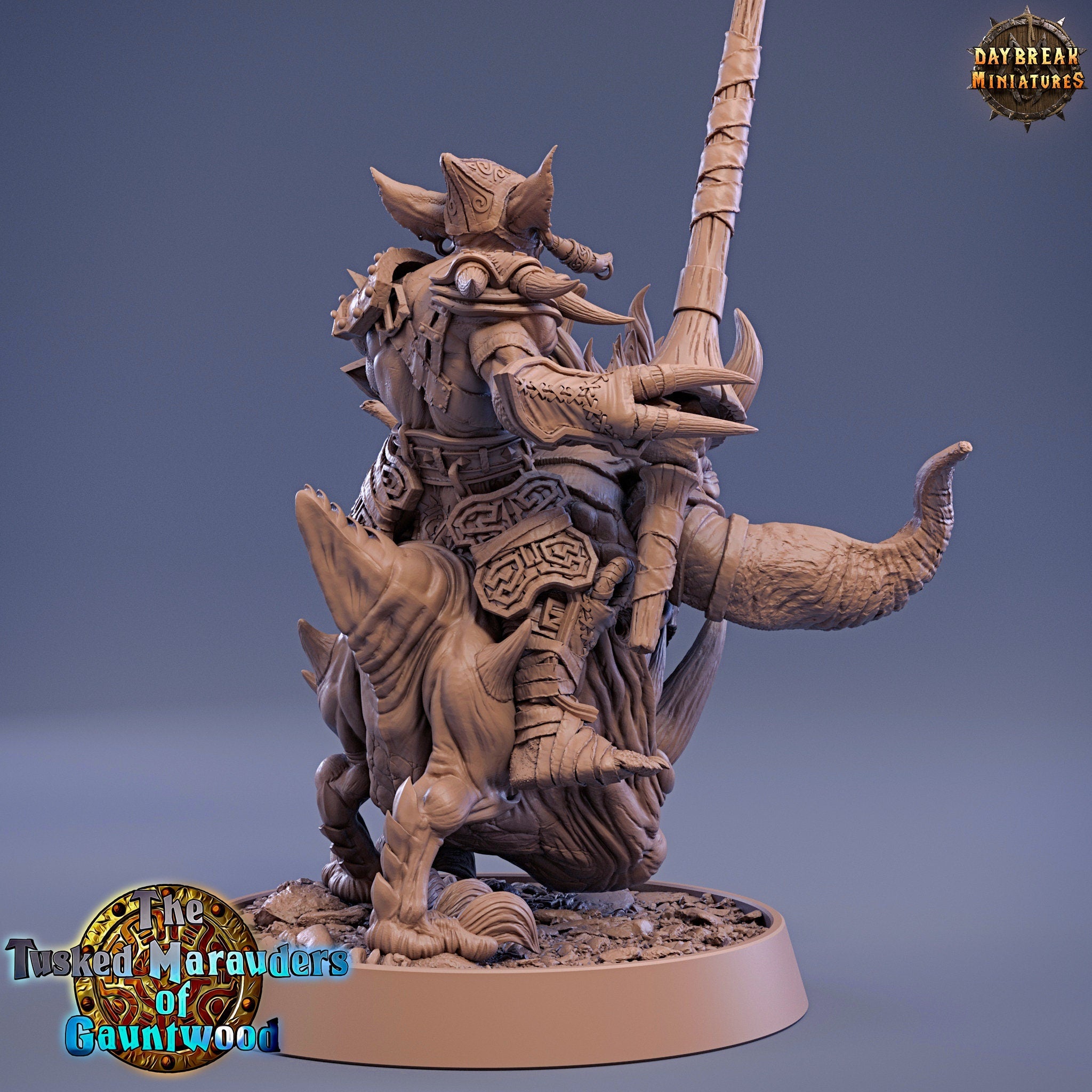 Green Skin - Dongli Smite on Head Runner, The Tusked Marauders of Gauntwood, daybreak miniatures