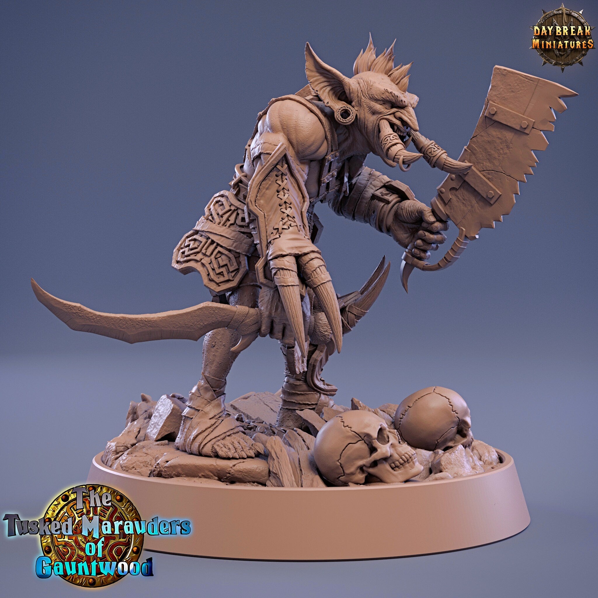 Green Skin - Gajnar Grasha, The Tusked Marauders of Gauntwood, daybreak miniatures