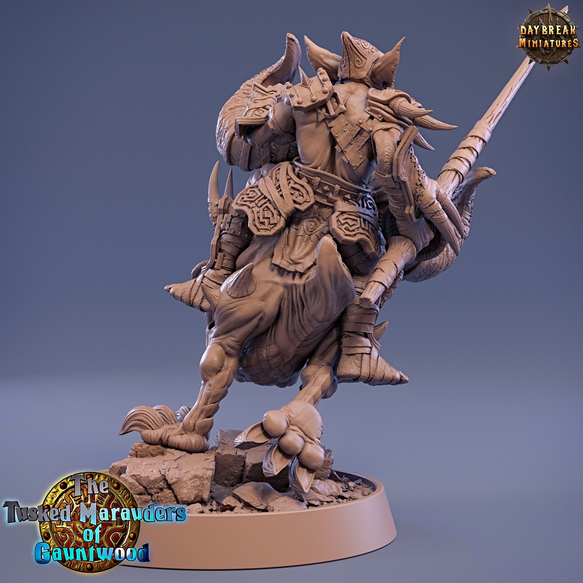 Green Skin - Krimli Smite on Head Runner, The Tusked Marauders of Gauntwood, daybreak miniatures