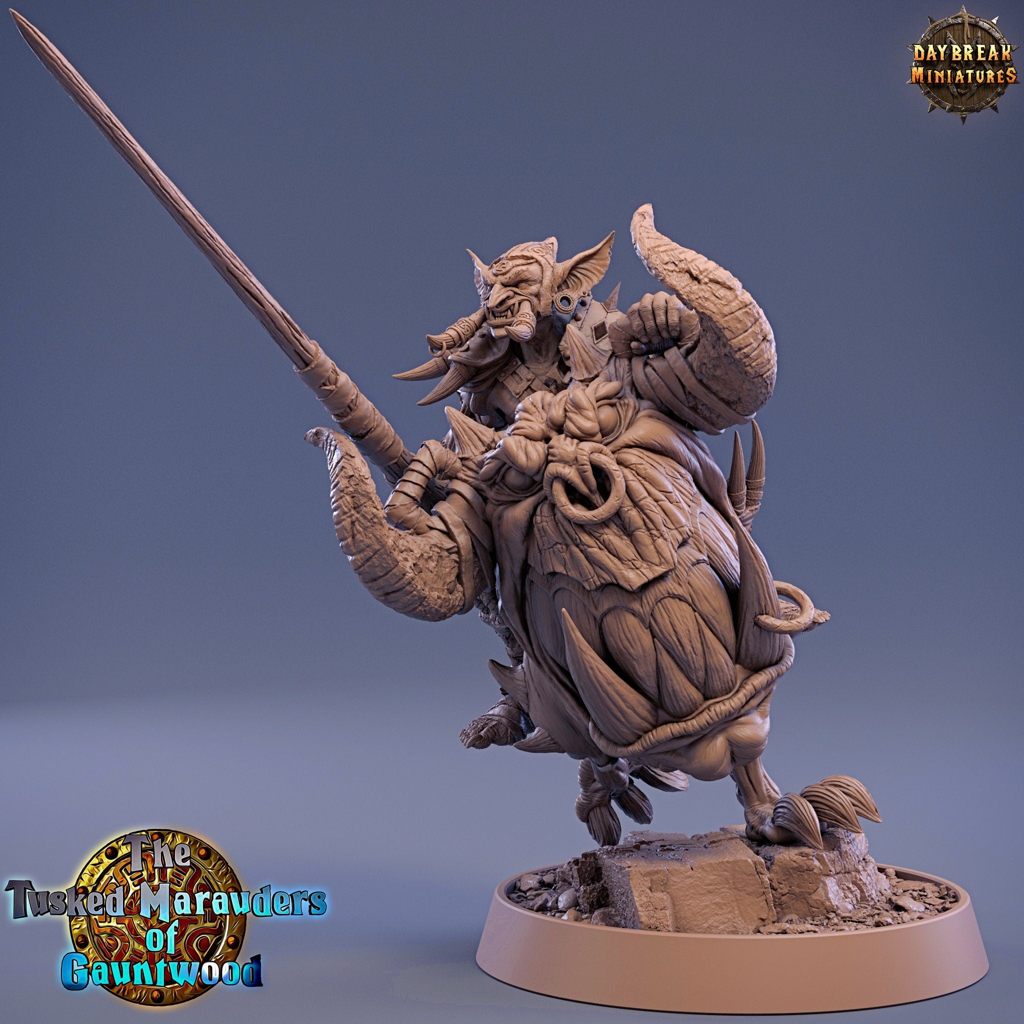 Green Skin - Krimli Smite on Head Runner, The Tusked Marauders of Gauntwood, daybreak miniatures