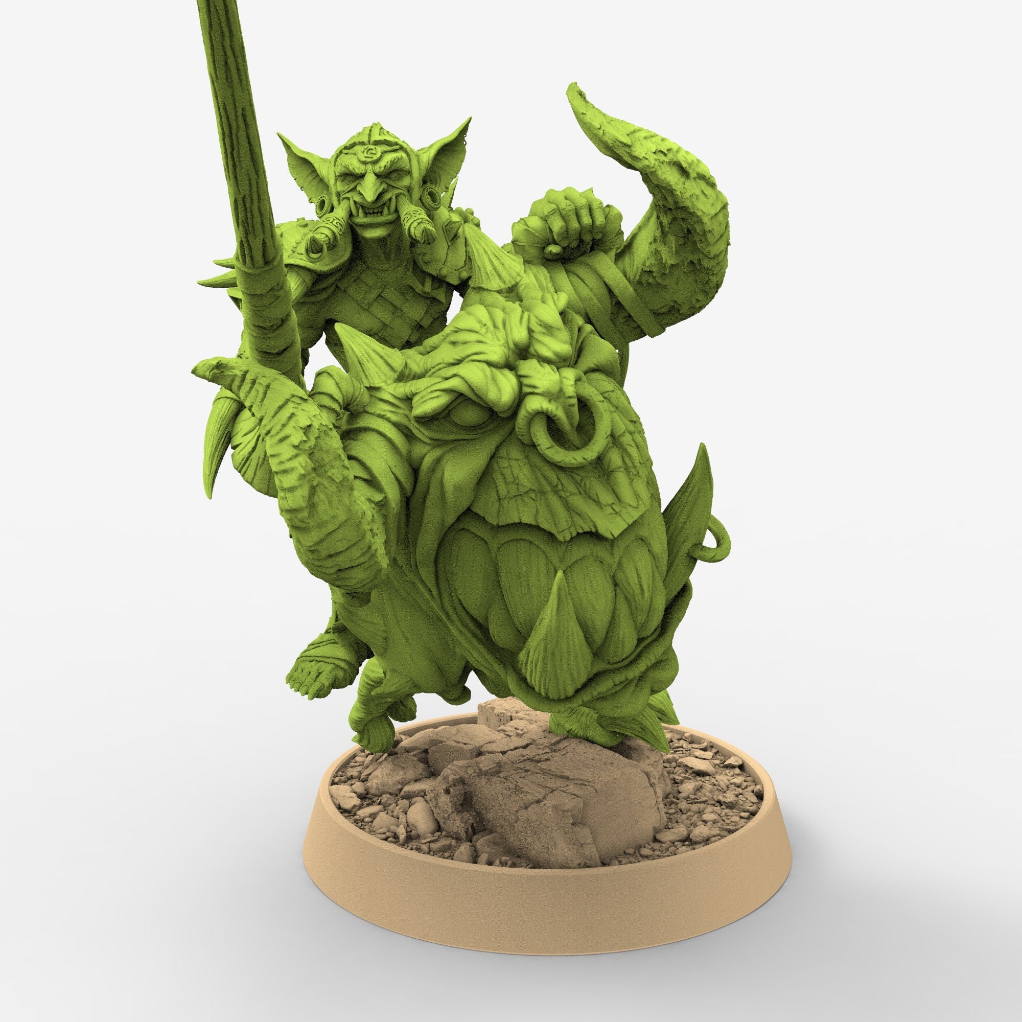 Green Skin - Krimli Smite on Head Runner, The Tusked Marauders of Gauntwood, daybreak miniatures