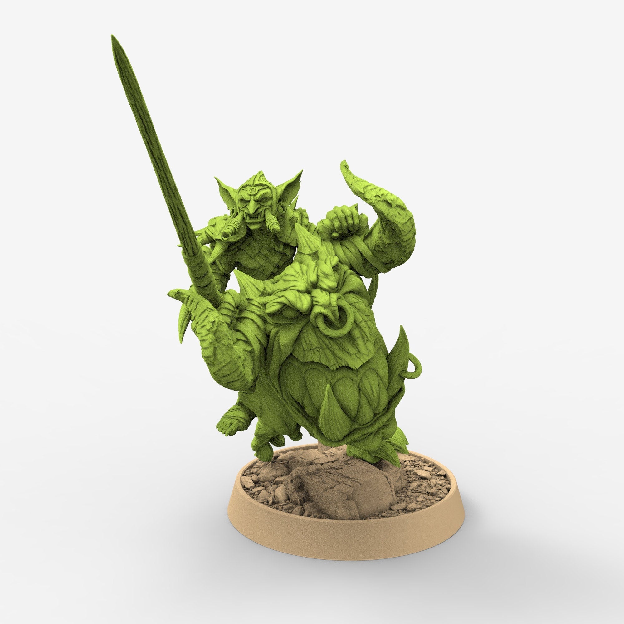 Green Skin - Krimli Smite on Head Runner, The Tusked Marauders of Gauntwood, daybreak miniatures