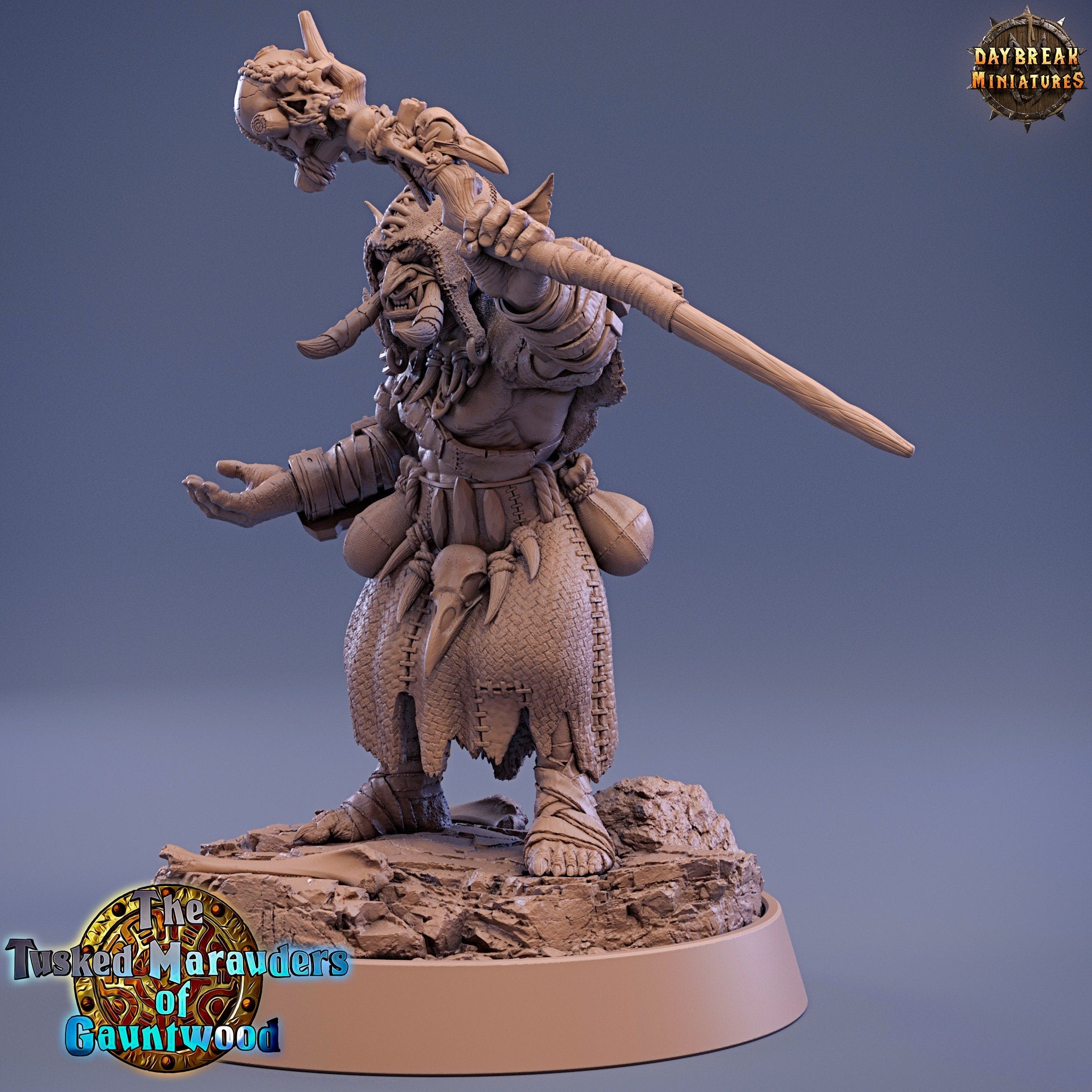 Green Skin - Stanka Noobli, The Tusked Marauders of Gauntwood, daybreak miniatures