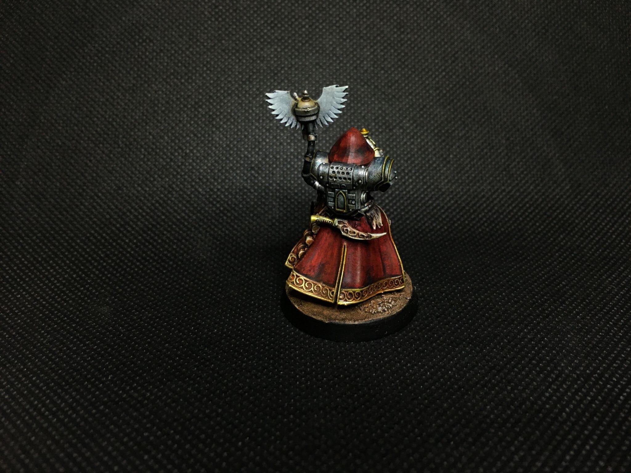 The interrogator, mechanized infantry, post apocalyptic empire, usable for tabletop wargame.