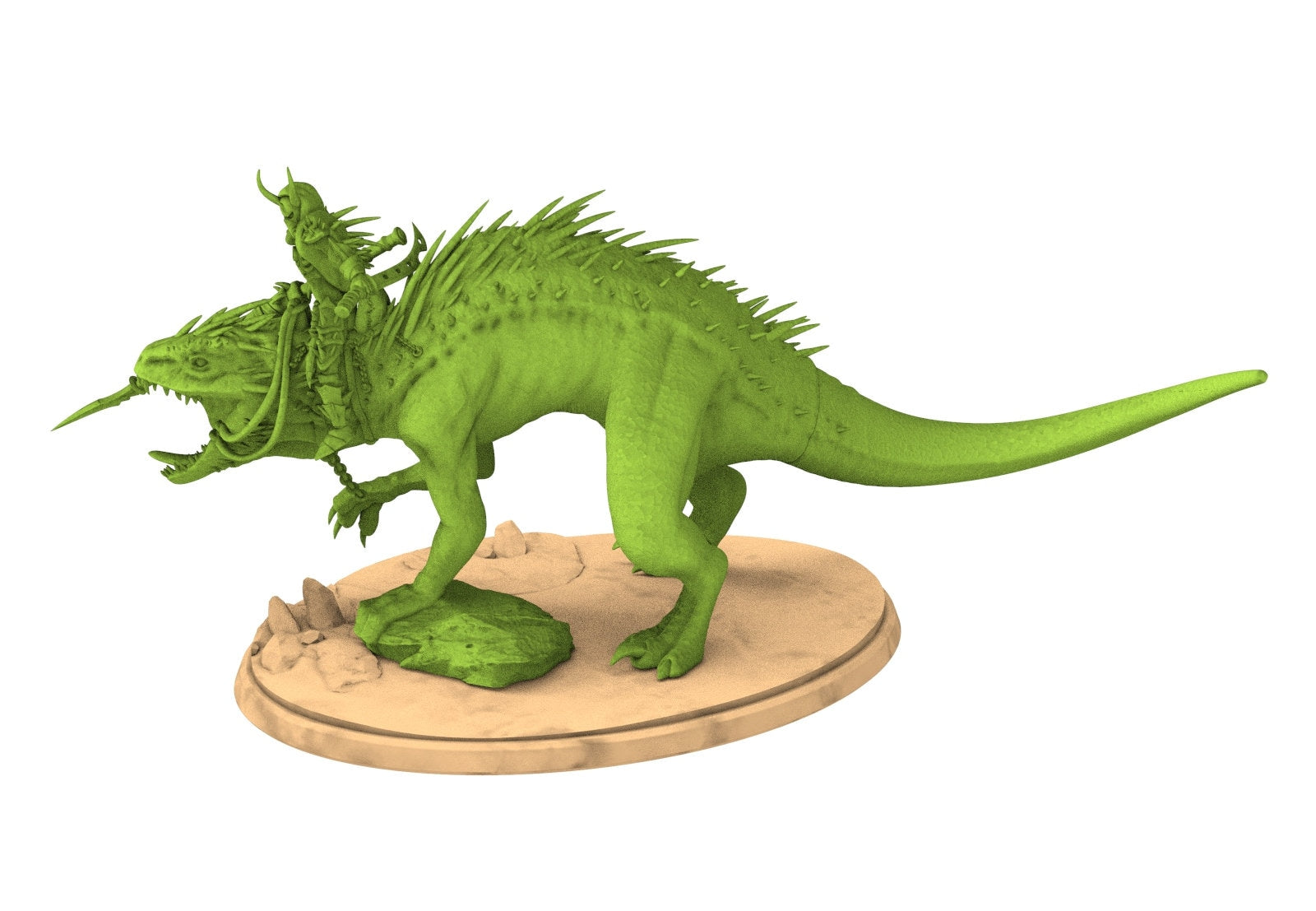 Exotic Elves - Lord on Spinodon, Lost elves on Jurassic planet with spears that shine