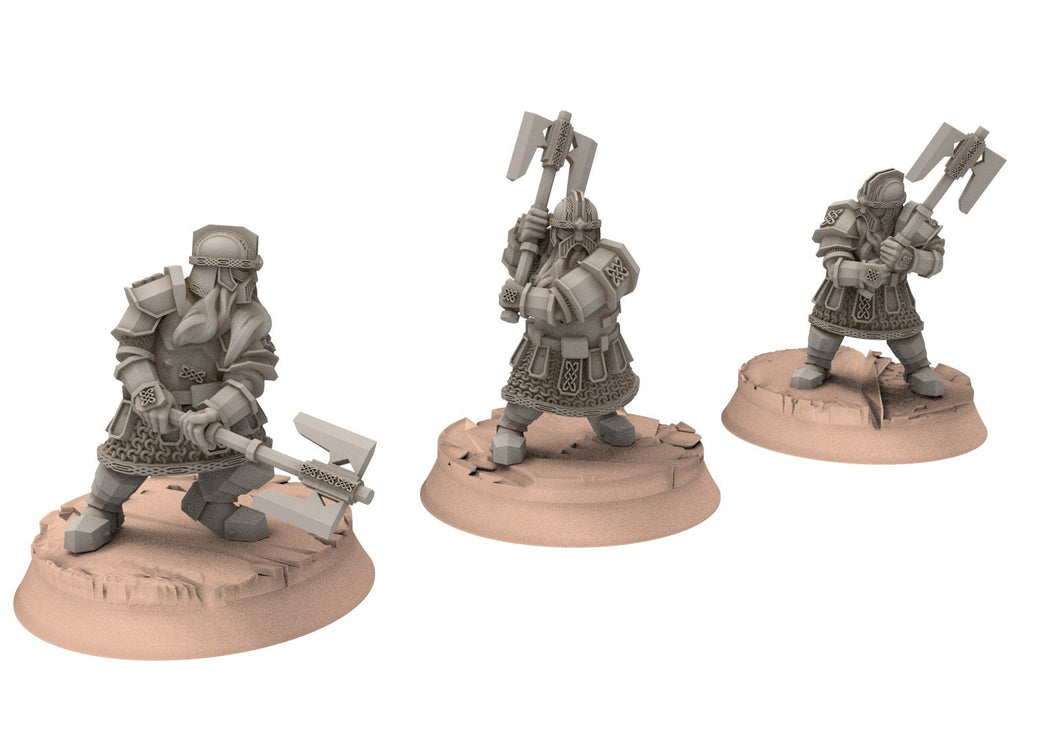 Dwarves - Kalak Guards, The Dwarfs of The Mountains, for Lotr, davale games miniatures