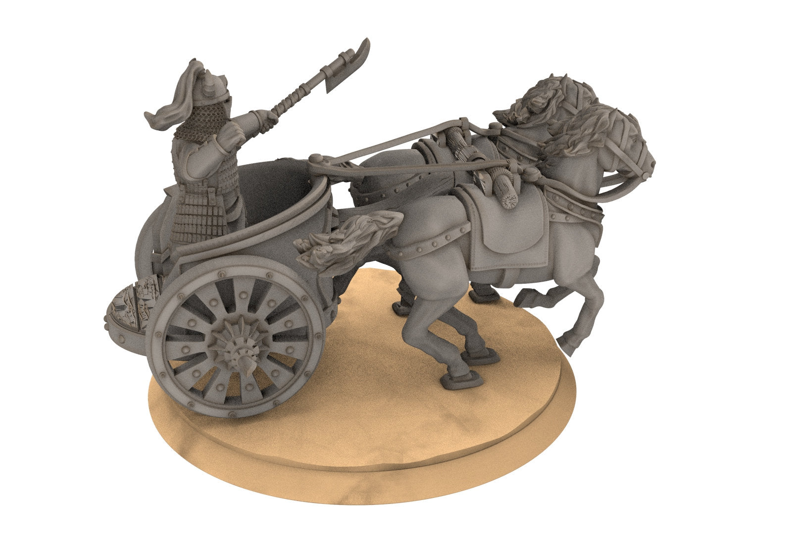 Kandahar - Varangian War Chariot, fell dark lords humans, Kandahar, Khwarezm, oriental, Rhur, miniatures for wargame D&D, Lotr...