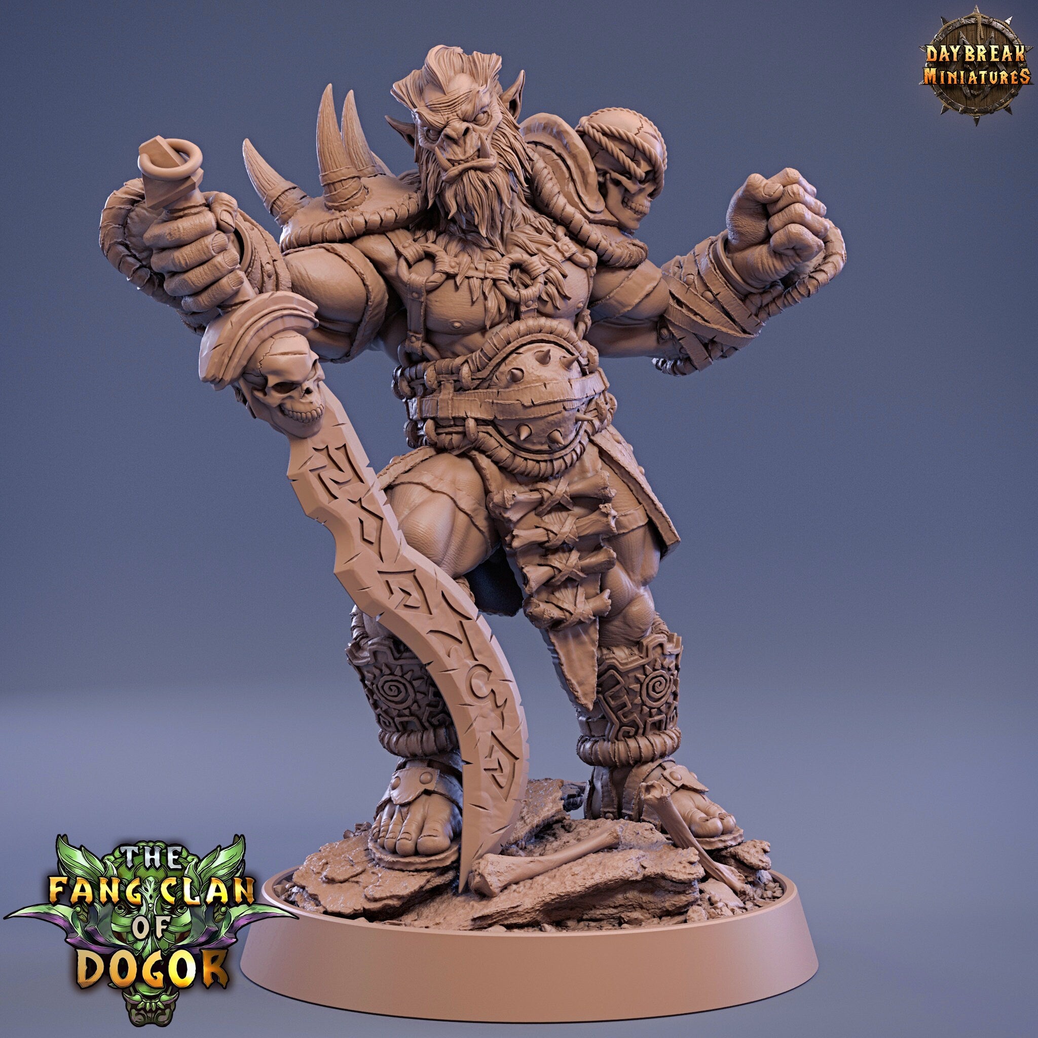 Green Skin - Fin’gaa Stonefang, The Fang Clan of Dogor, daybreak miniatures