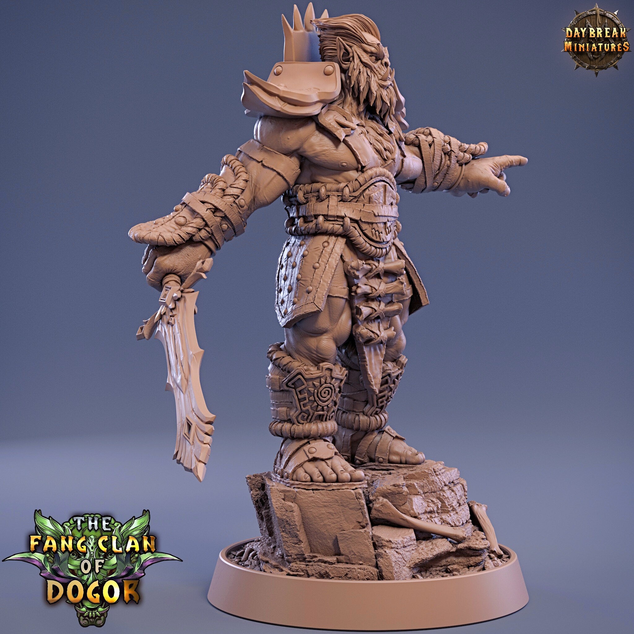 Green Skin - King Fangtabolous, The Fang Clan of Dogor, daybreak miniatures