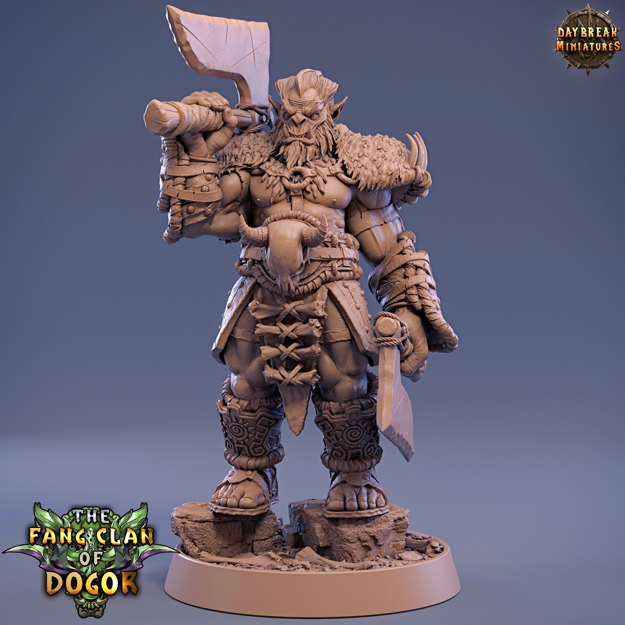 Green Skin - Kuu’ndran Bluntcleaver, The Fang Clan of Dogor, daybreak miniatures