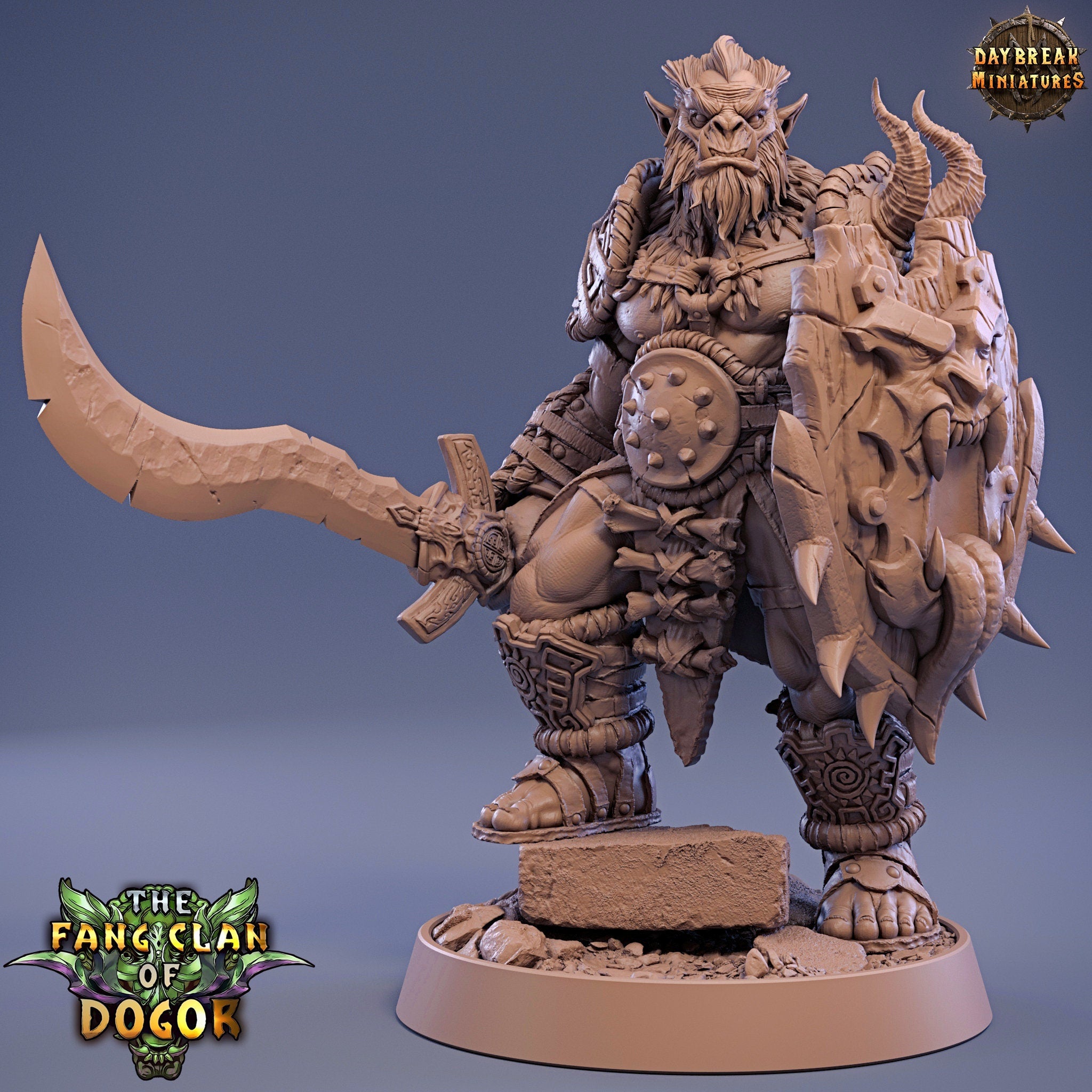 Green Skin -Manbrand Gorr, The Fang Clan of Dogor, daybreak miniatures