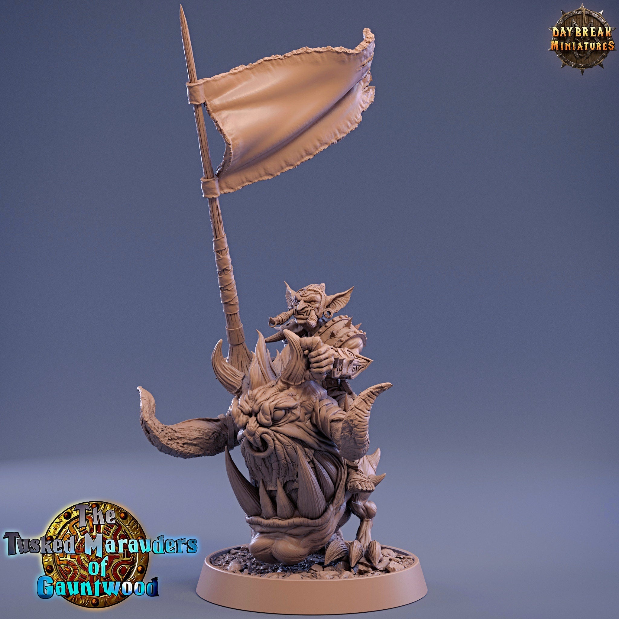 Green Skin - Dongli Smite on Head Runner, The Tusked Marauders of Gauntwood, daybreak miniatures