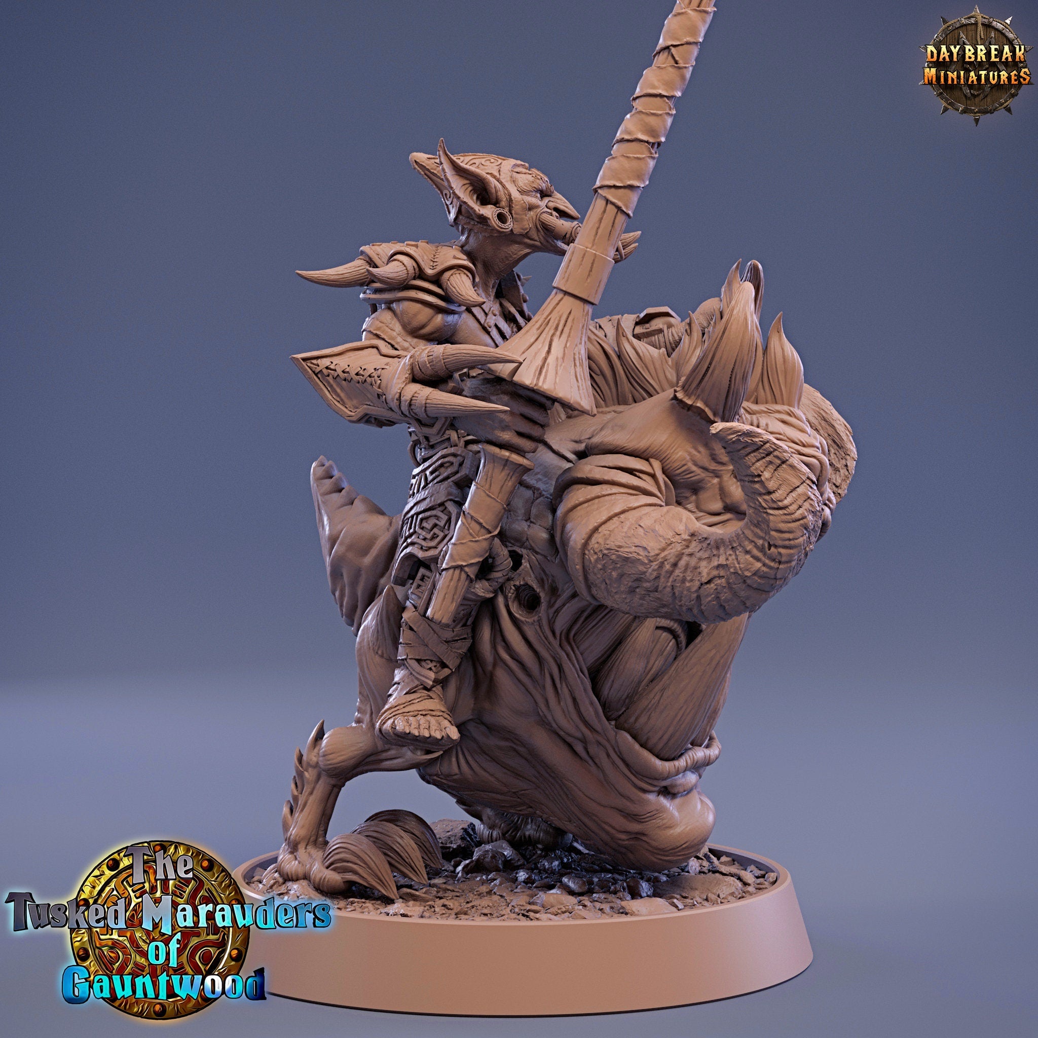 Green Skin - Dongli Smite on Head Runner, The Tusked Marauders of Gauntwood, daybreak miniatures