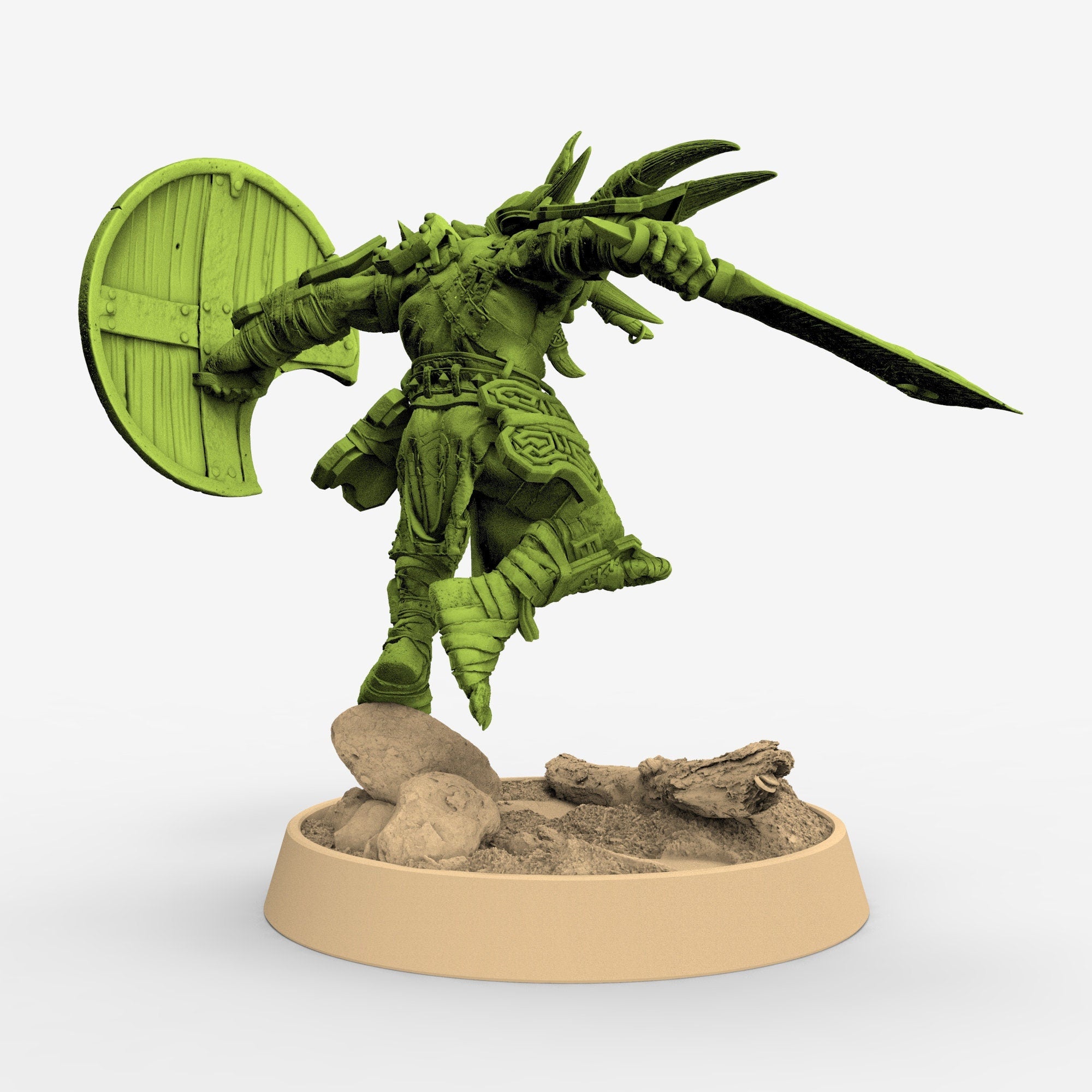 Green Skin - Jauk Stomper, The Tusked Marauders of Gauntwood, daybreak miniatures