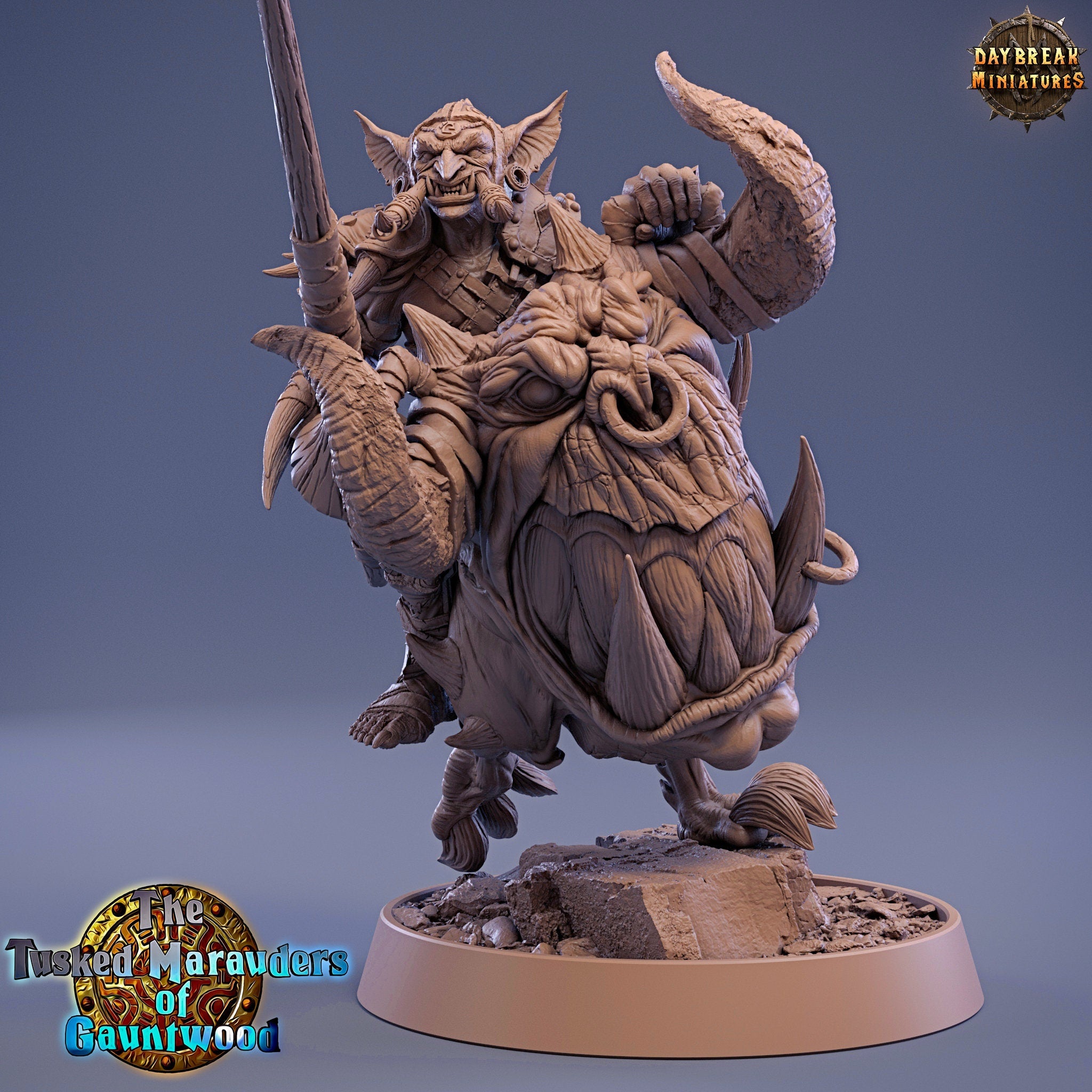 Green Skin - Krimli Smite on Head Runner, The Tusked Marauders of Gauntwood, daybreak miniatures