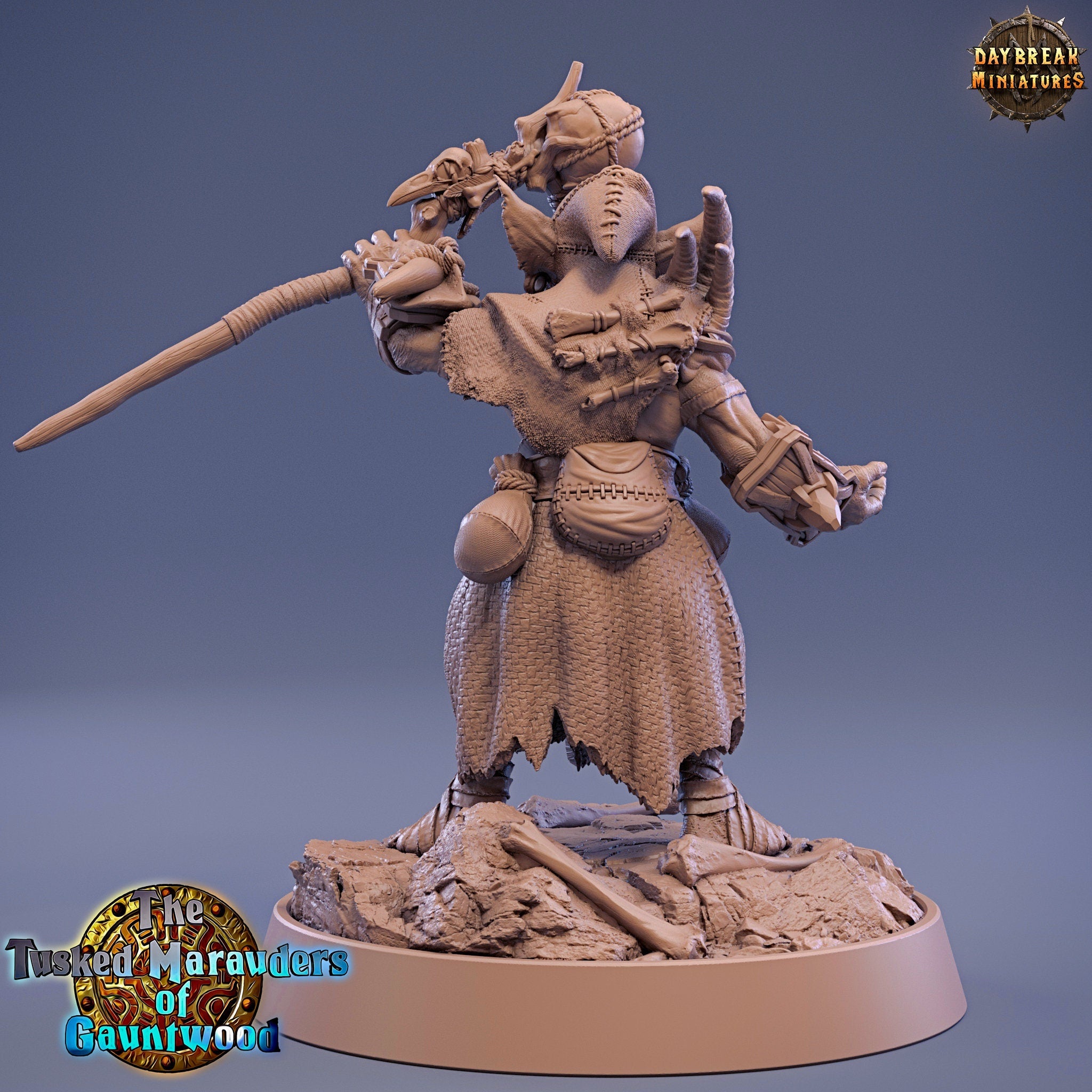 Green Skin - Stanka Noobli, The Tusked Marauders of Gauntwood, daybreak miniatures