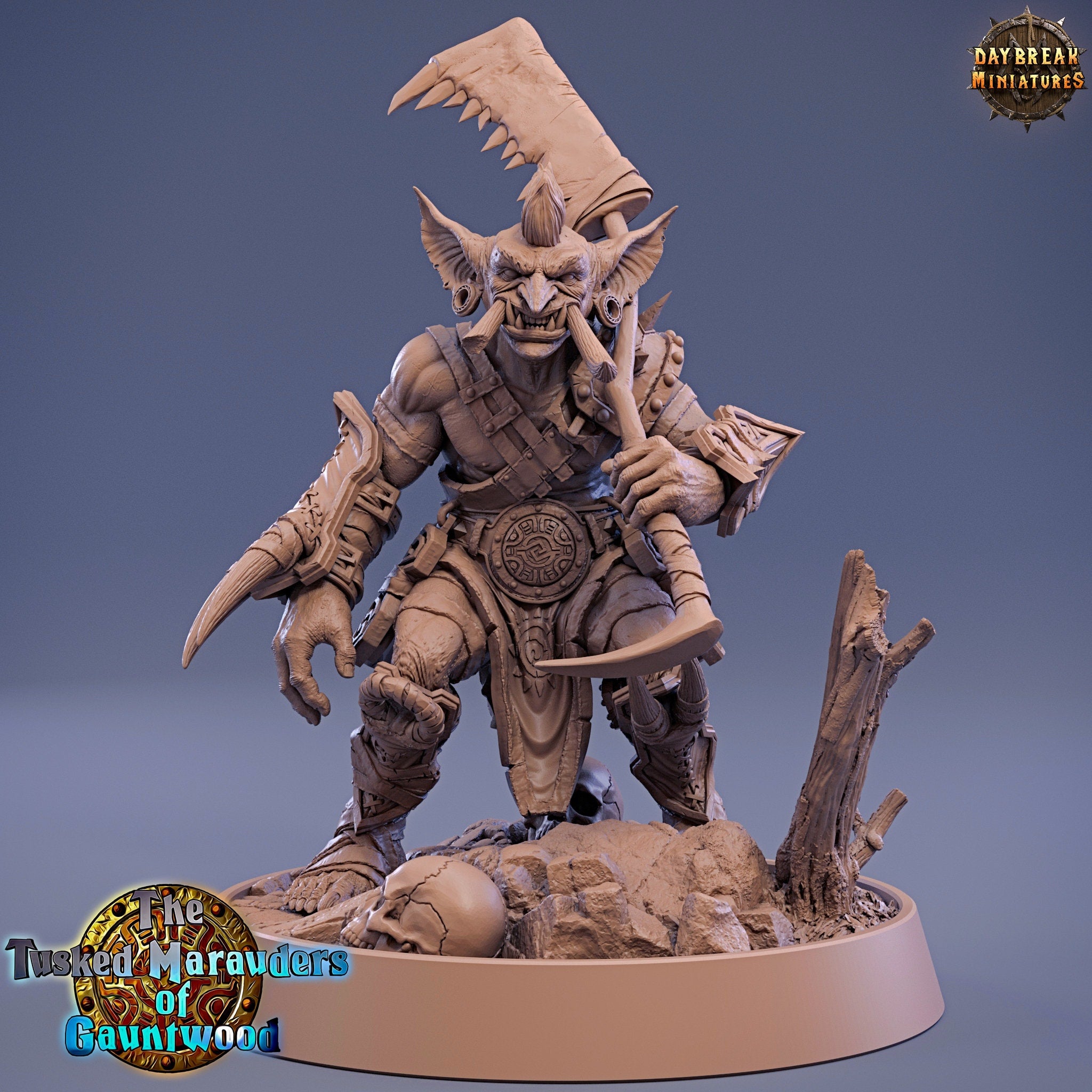 Green Skin - Ugnar Geesho, The Tusked Marauders of Gauntwood, daybreak miniatures