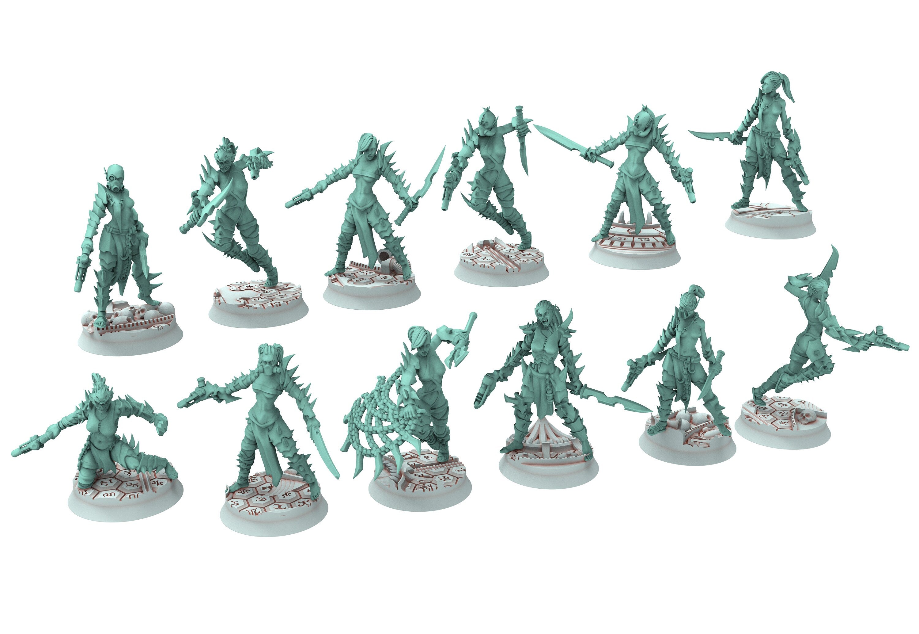 Dark Elf Raiders - Starting Bundle torture sadistic masters Dark eldar drow, Armored & totured Warriors, female Gladiator cultists, drones