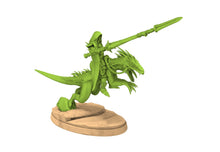 Load image into Gallery viewer, Exotic Elves - Raptor riders, Lost elves on Jurassic planet with spears that shine
