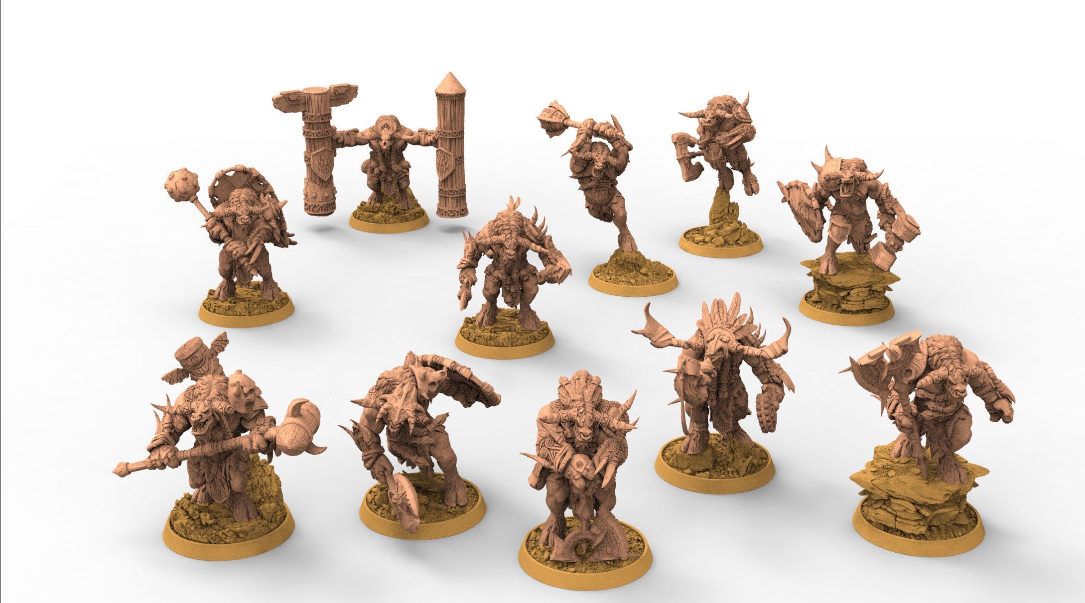 Beastmen - The Minotaurs of Fell Falls, Bundle x11 Troops, Daybreak Miniatures