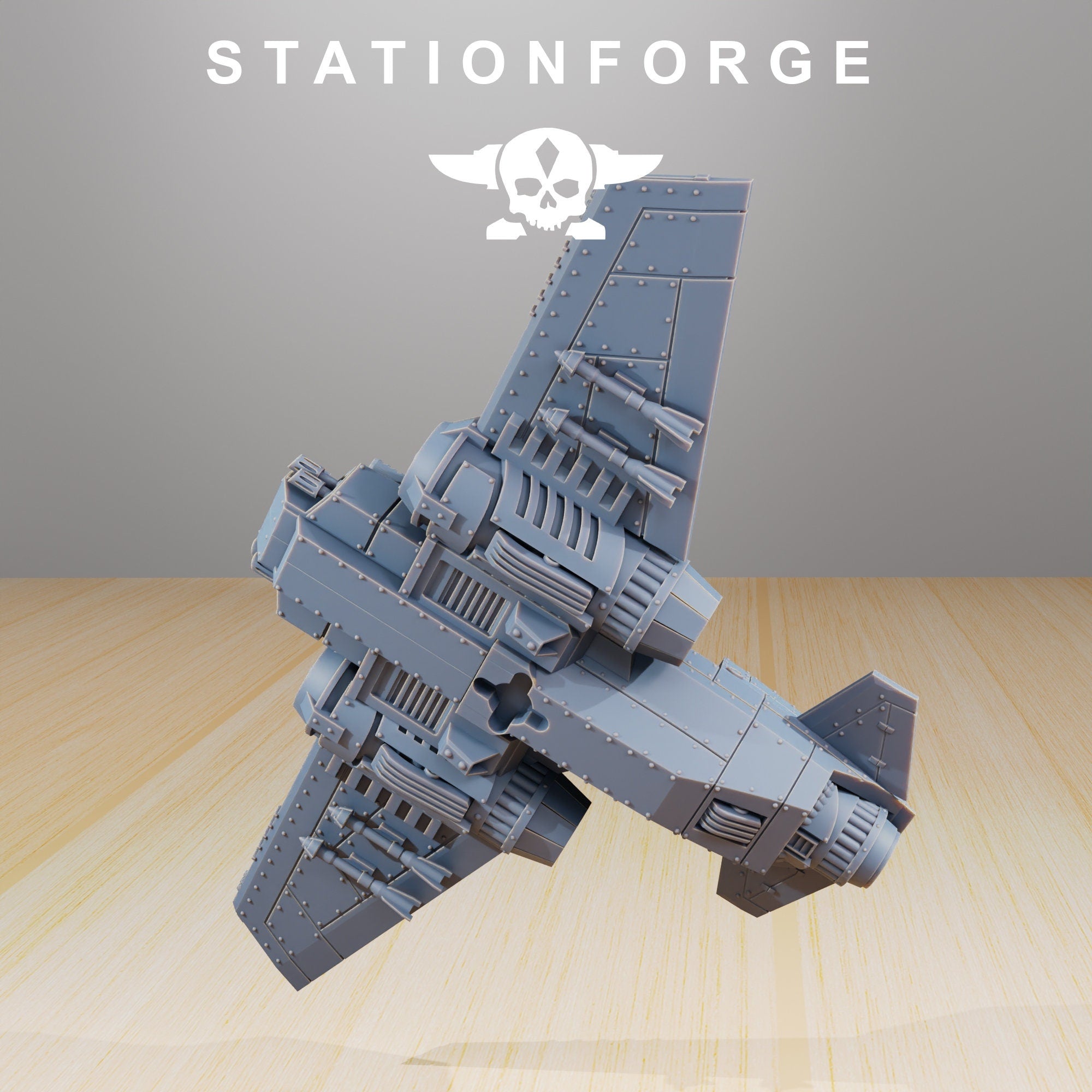 GrimGuard - SF-19A Fighter Plane, mechanized infantry, post apocalyptic empire, usable for tabletop wargames.