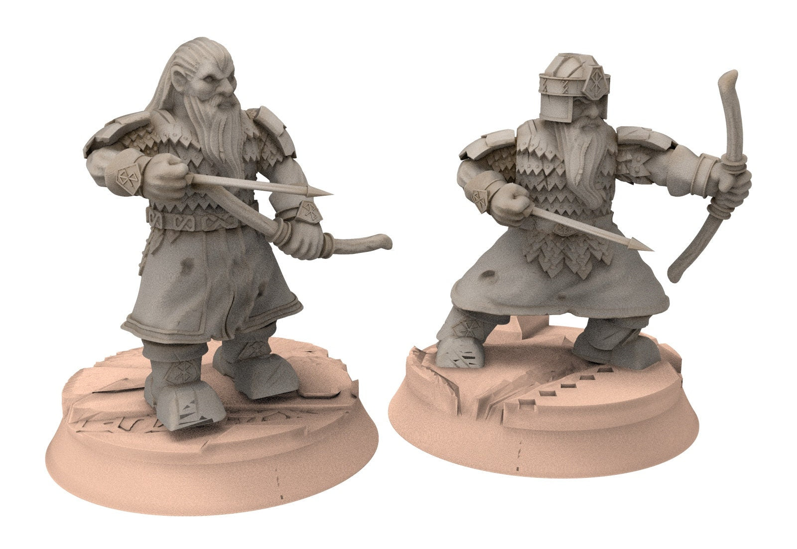 Dwarves - 12 Modular warriors, The Dwarfs of The Mountains, for Lotr, davale games miniatures