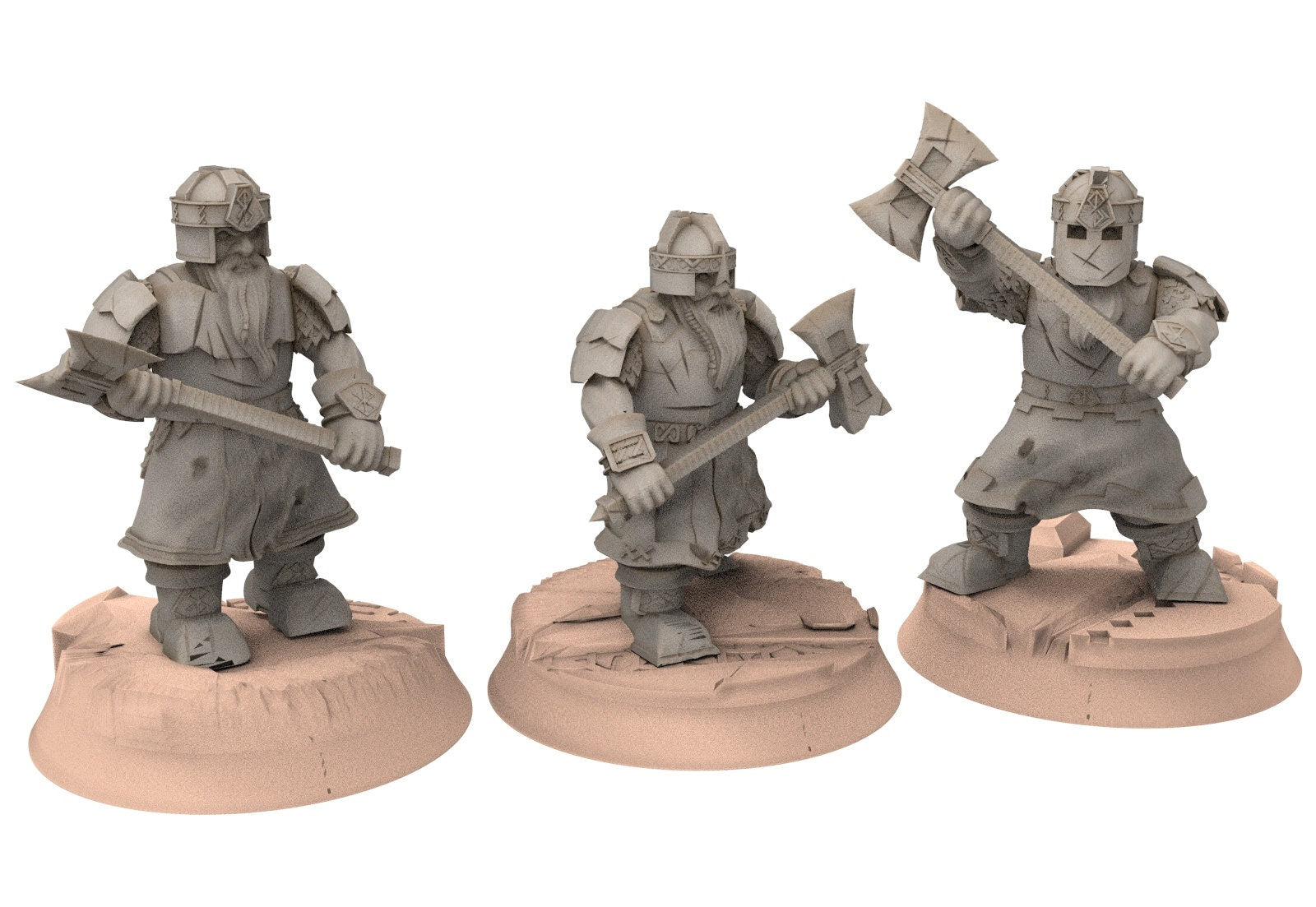 Dwarves - 12 Modular warriors, The Dwarfs of The Mountains, for Lotr, davale games miniatures