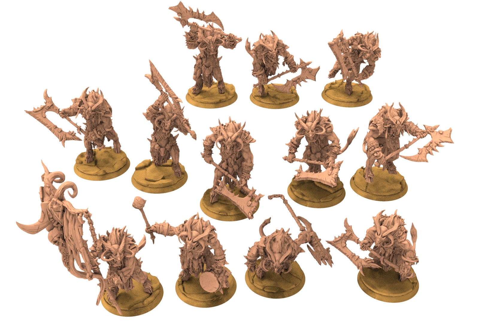 Beastmen - Longhorn brutal warriors, Beastmen warriors of Chaos