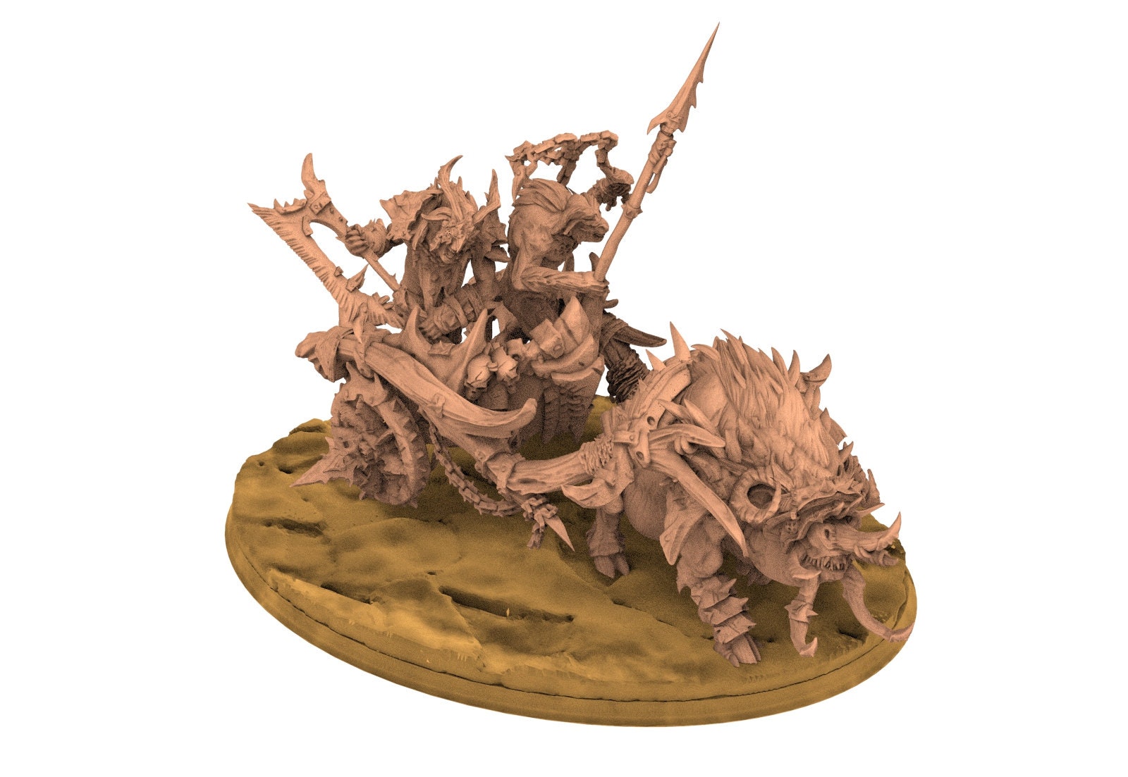 Beastmen - War chariot, Beastmen warriors of Chaos