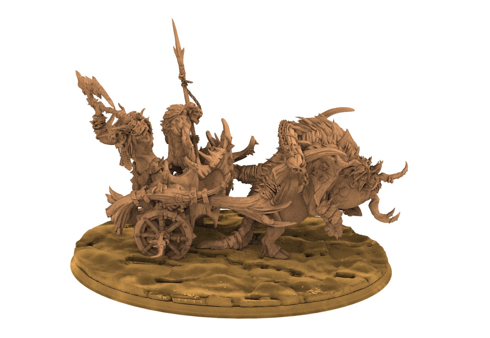 Beastmen - War chariot, Beastmen warriors of Chaos